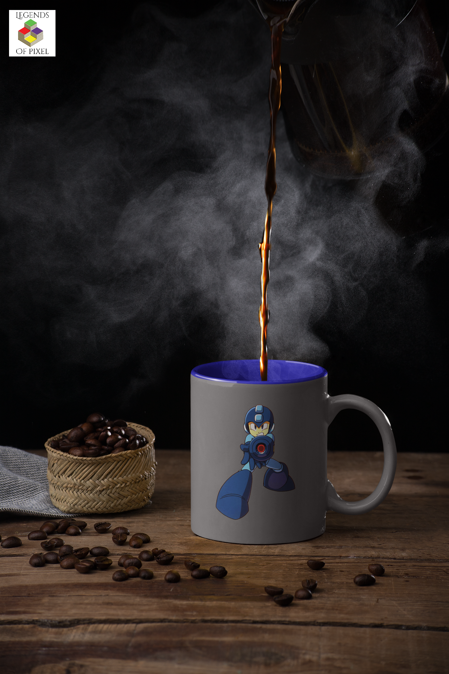 Autocollant pour tasse Mega Man Powered up (Megaman)