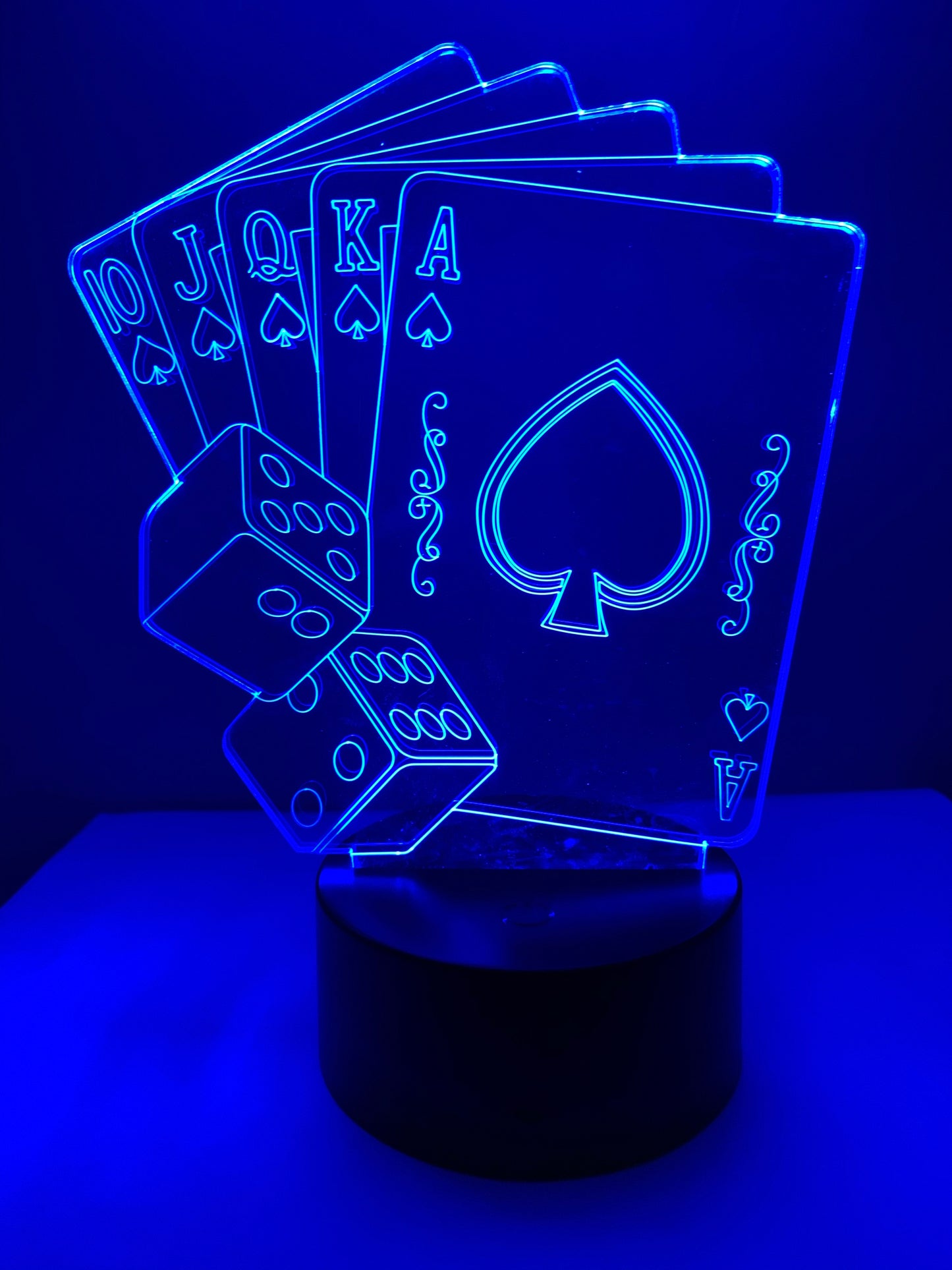Lampe 3D DEL Jeux de cartes