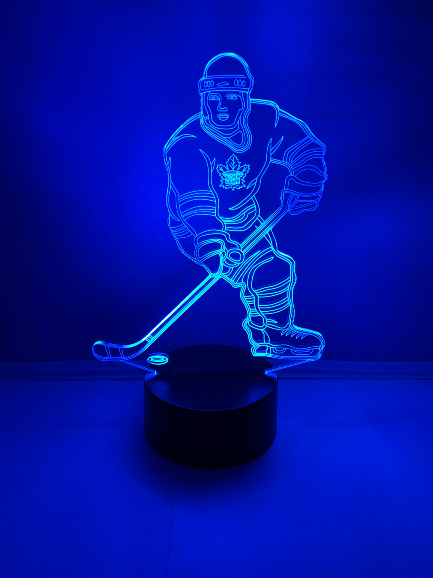 Lampe 3D DEL Joueur Hockey Modèle 2