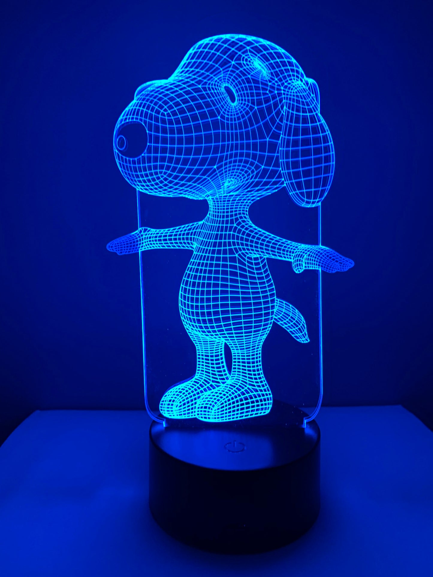 Lampe 3D DEL Chien Beagle Snoopy