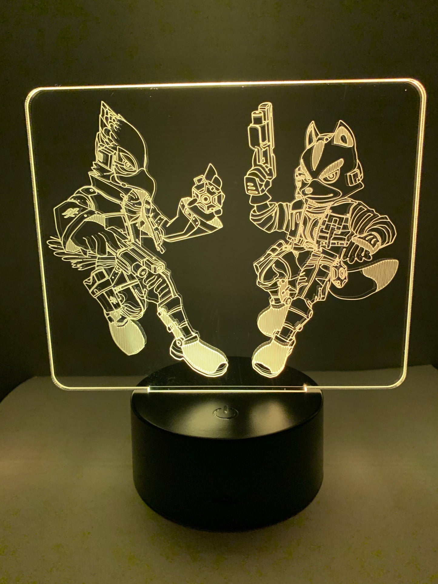 Lampe 3D DEL Fox et Falco Star Fox (Starfox)