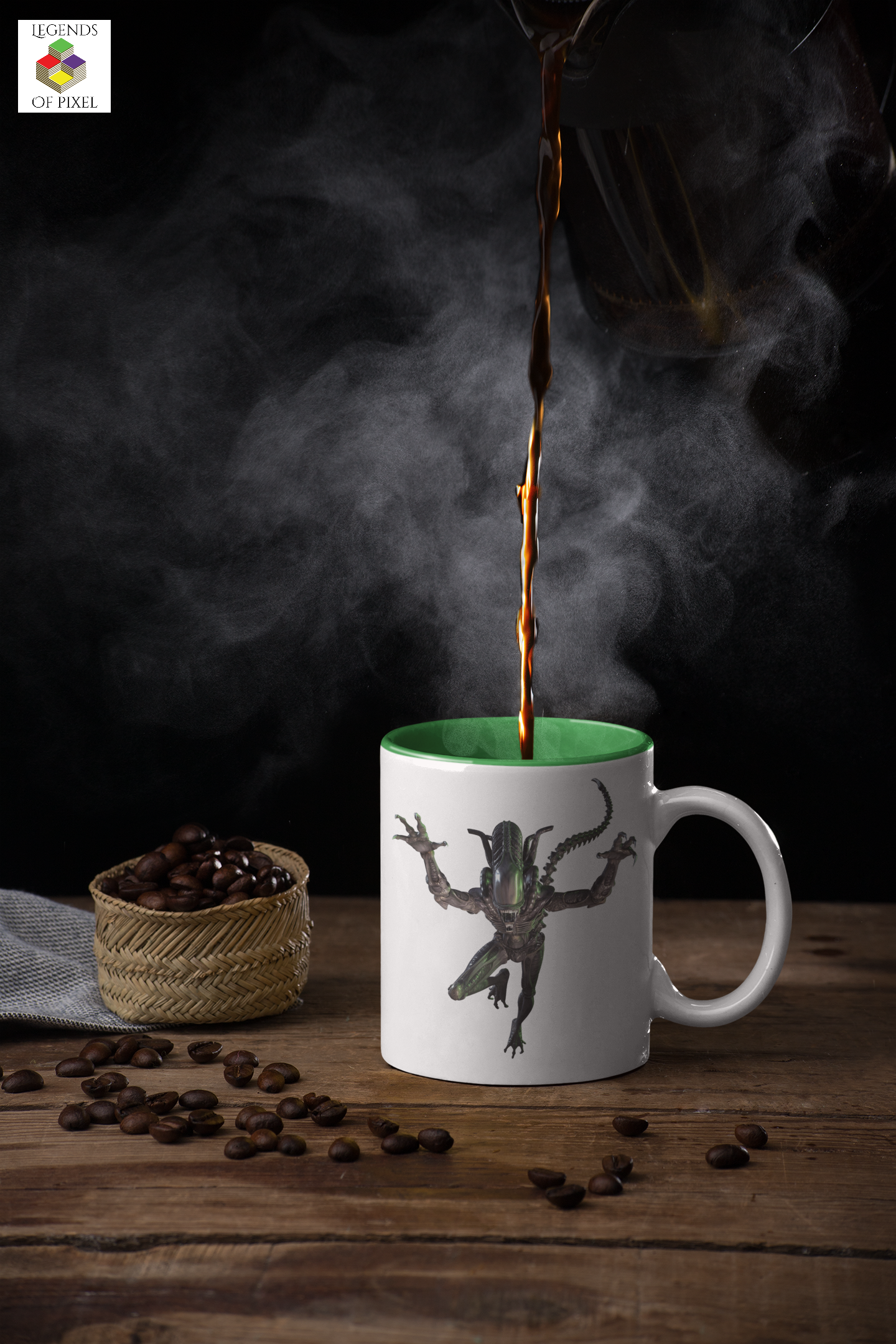 Autocollant pour tasse Alien