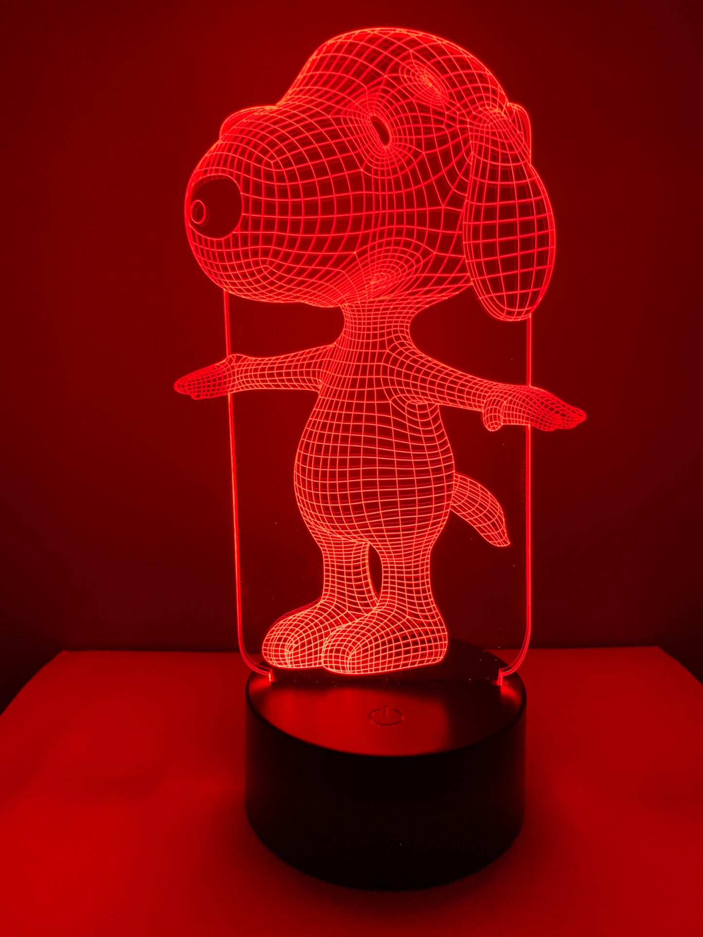 Lampe 3D DEL Chien Beagle Snoopy