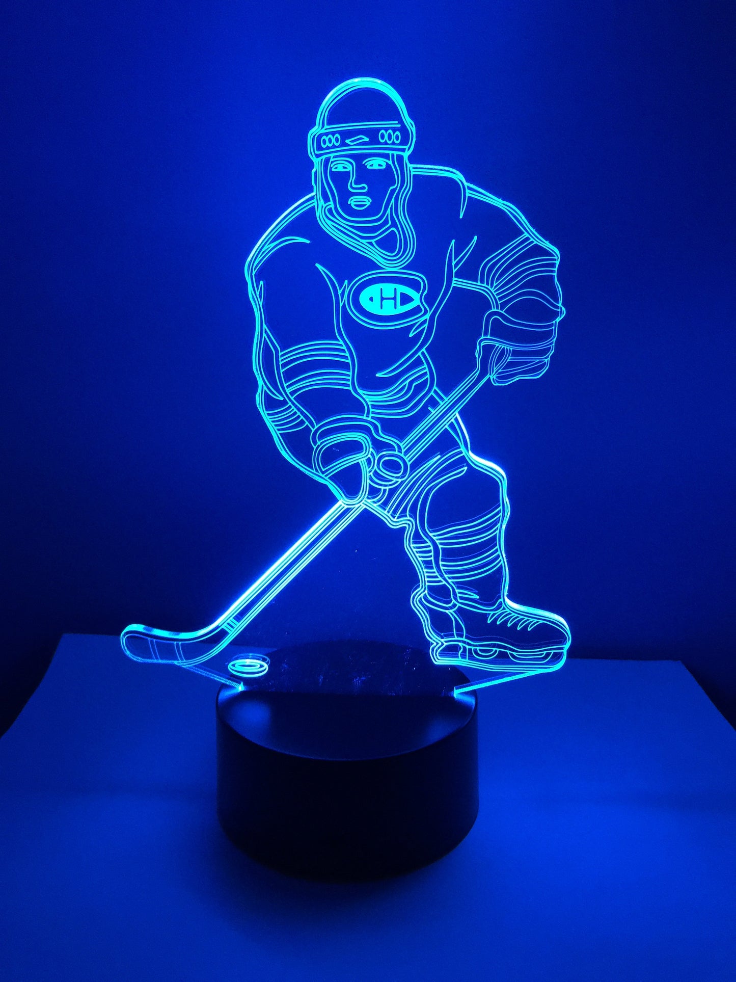 Lampe 3D DEL Hockey Joueur des Canadiens