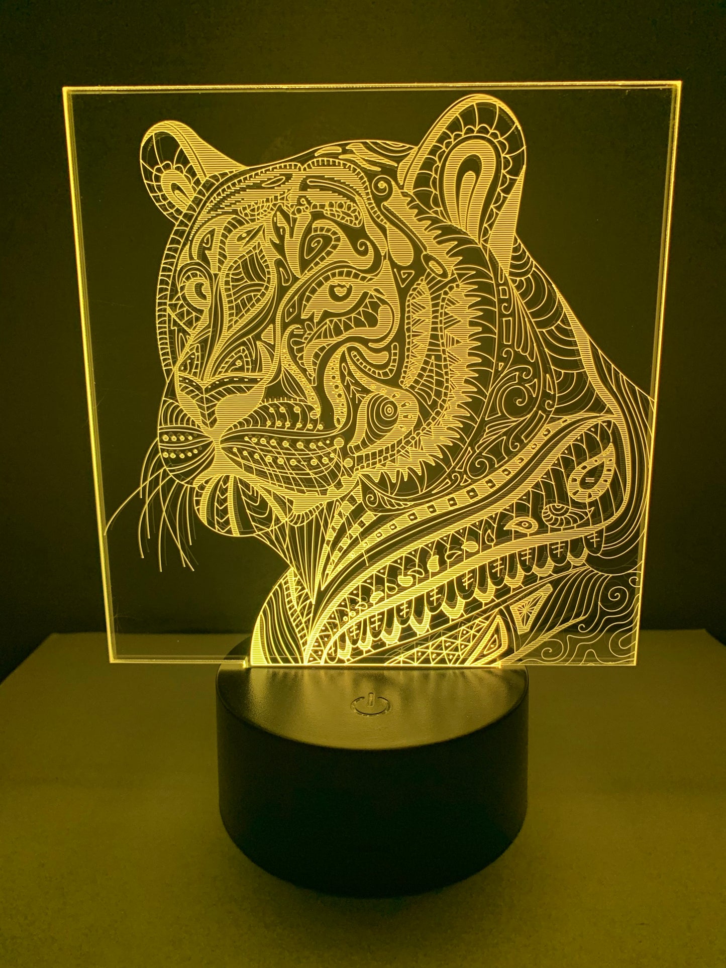 Lampe 3D DEL Tigre (Mosaïque)