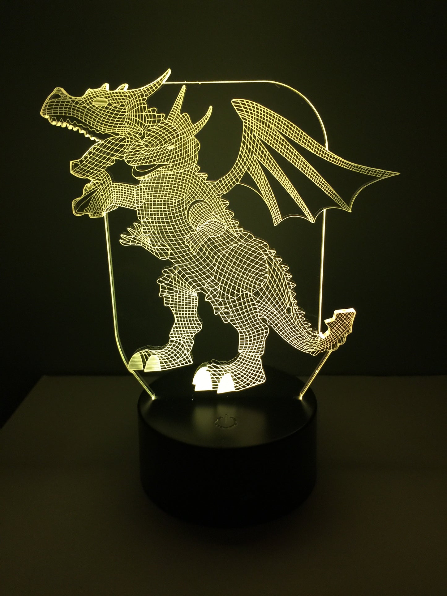 Lampe 3D DEL Dragon à 3 têtes