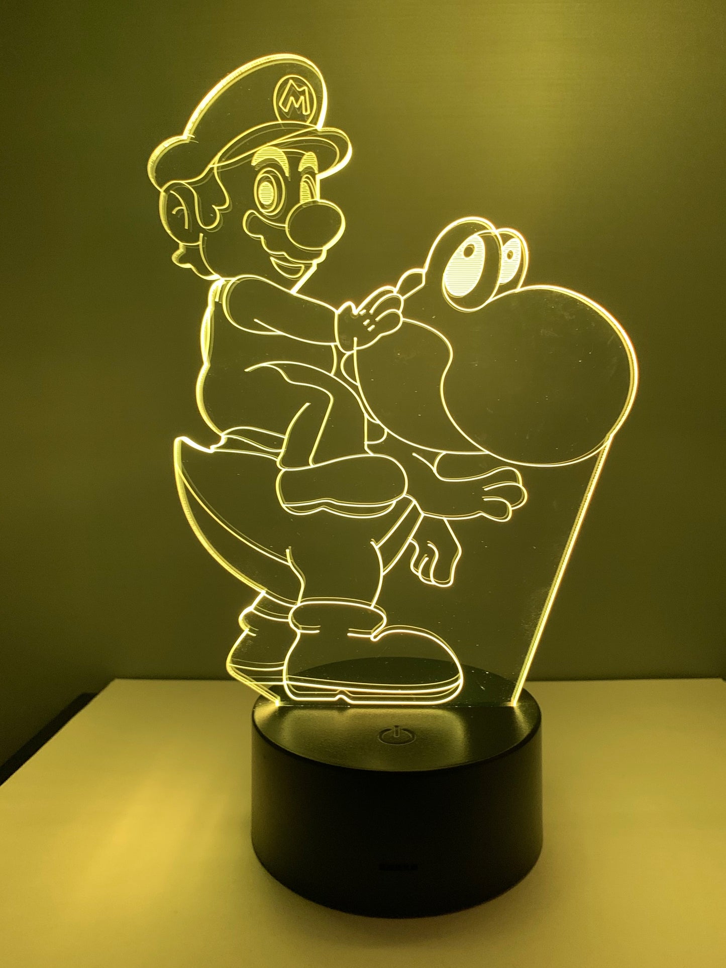 Lampe 3D DEL Mario sur Yoshi