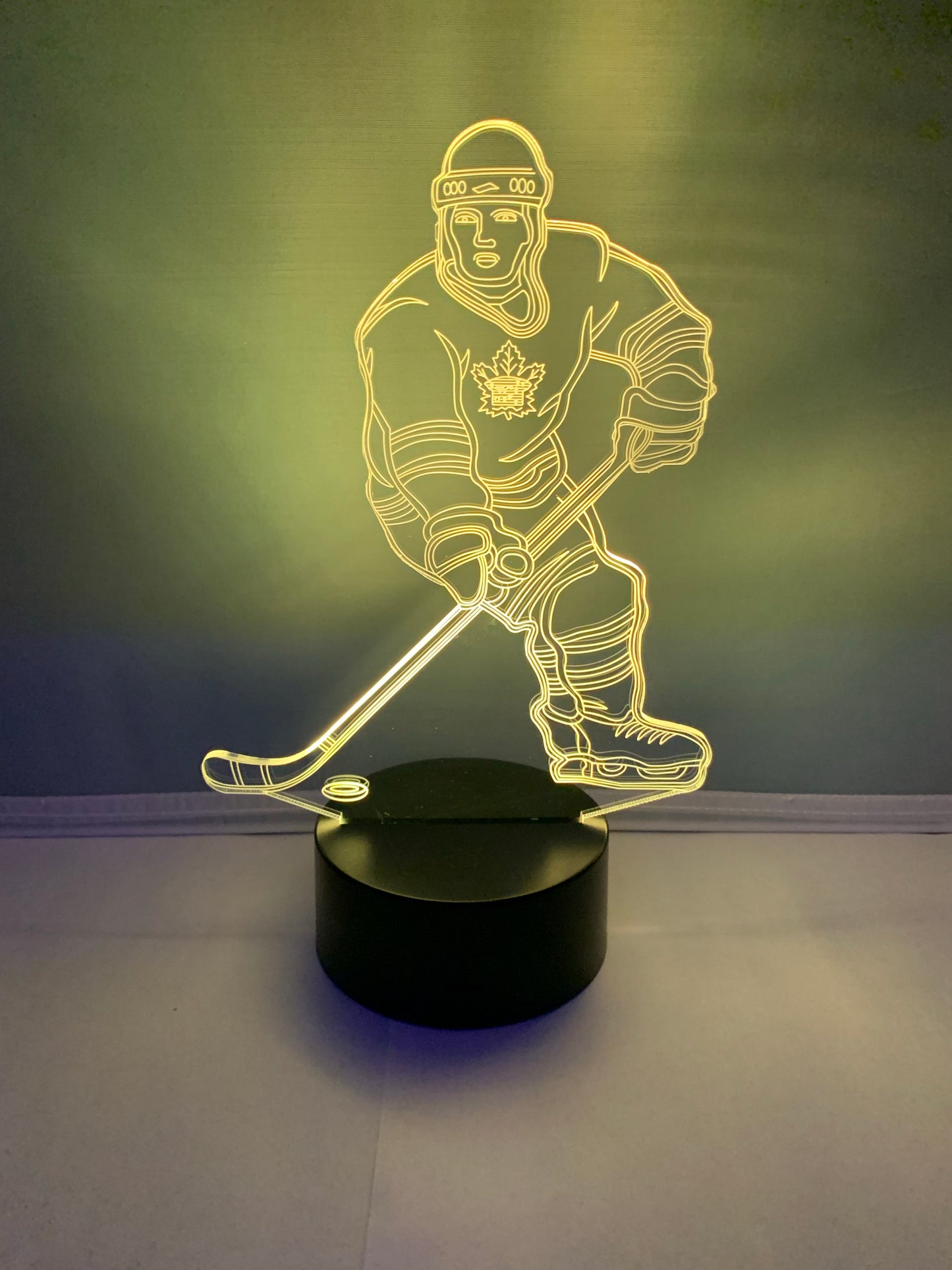 Lampe 3D DEL Joueur Hockey Modèle 2
