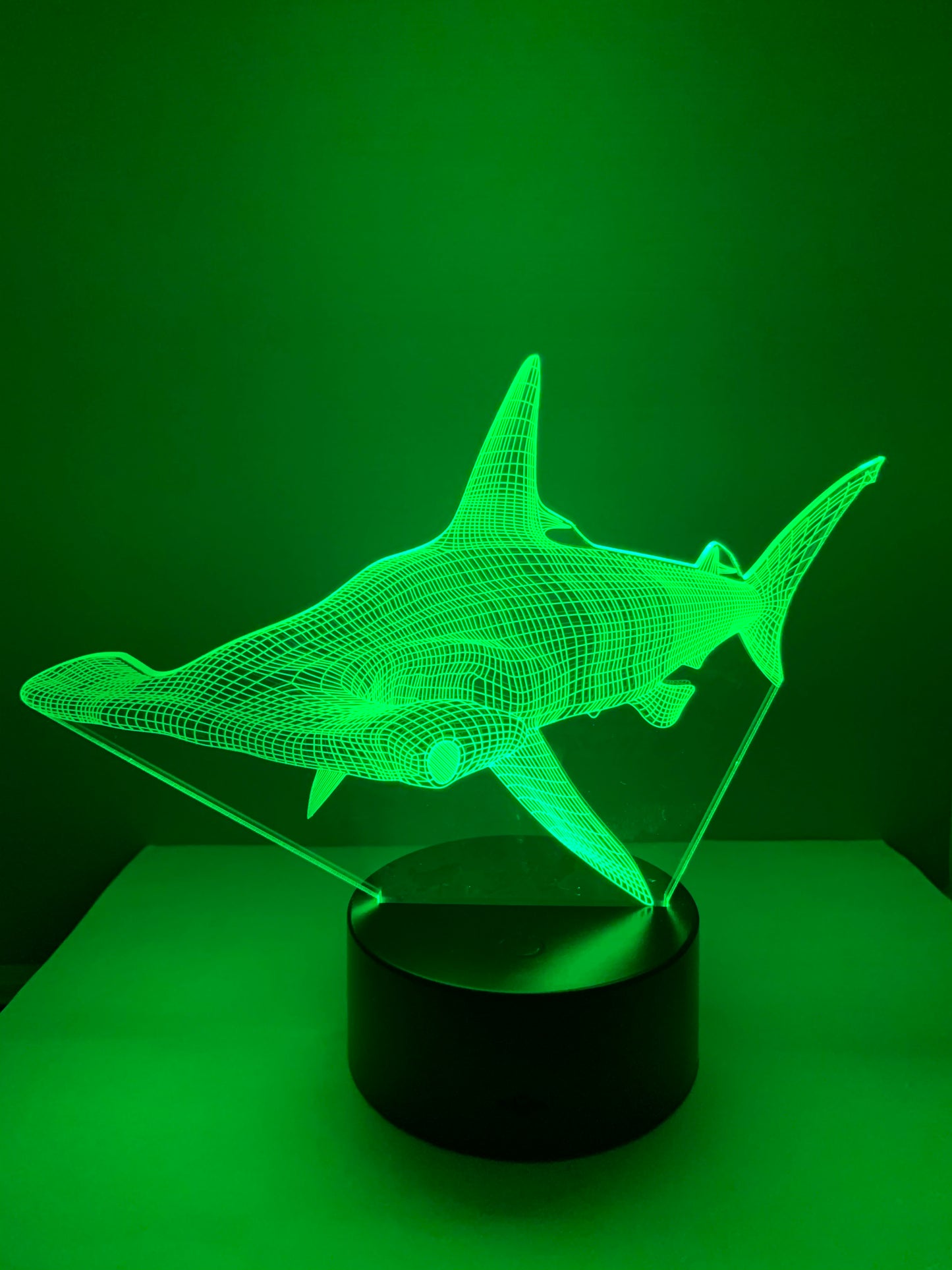 Lampe 3D DEL Requin Marteau