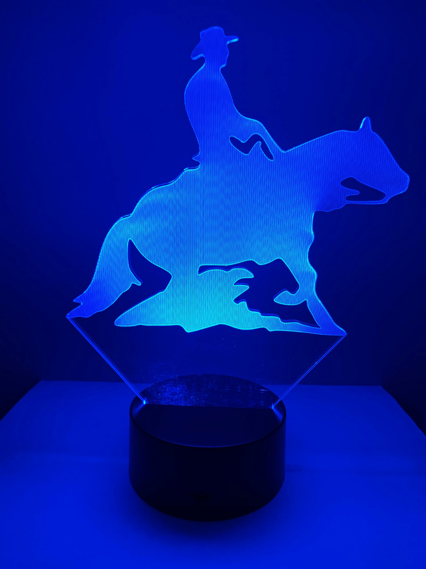 Lampe 3D DEL Cheval Reining