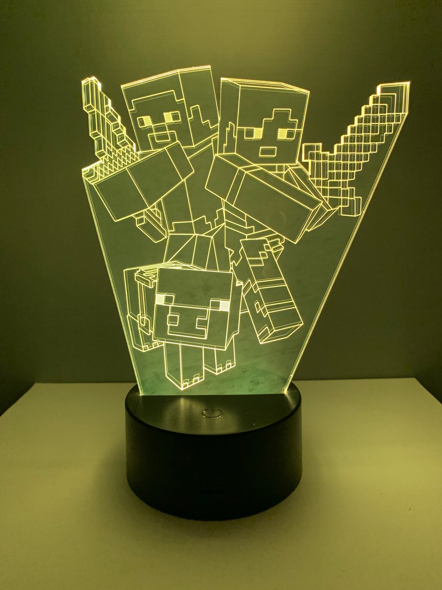 Lampe 3D DEL Personnages Minecraft