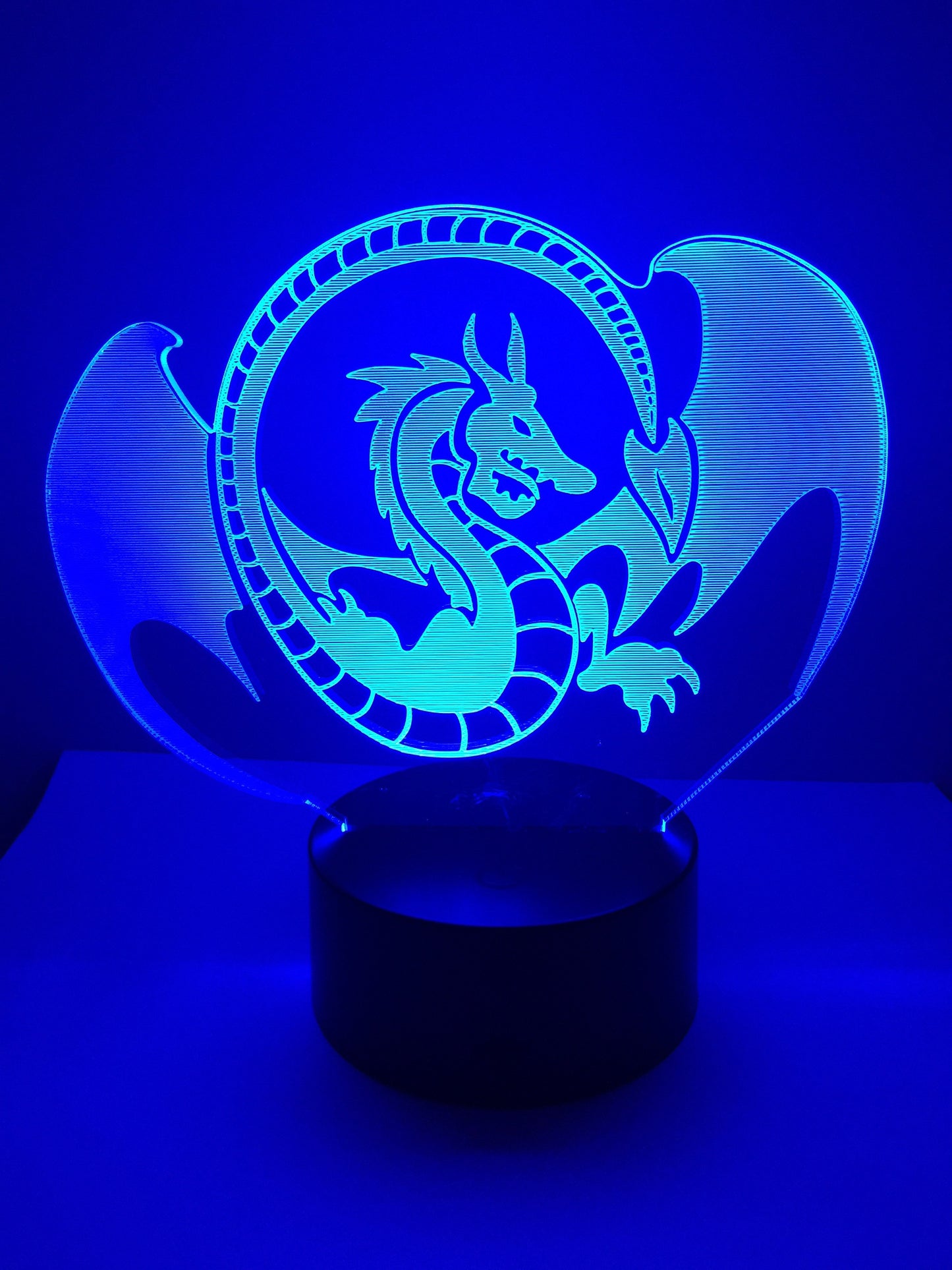 Lampe 3D DEL Logo Dragon