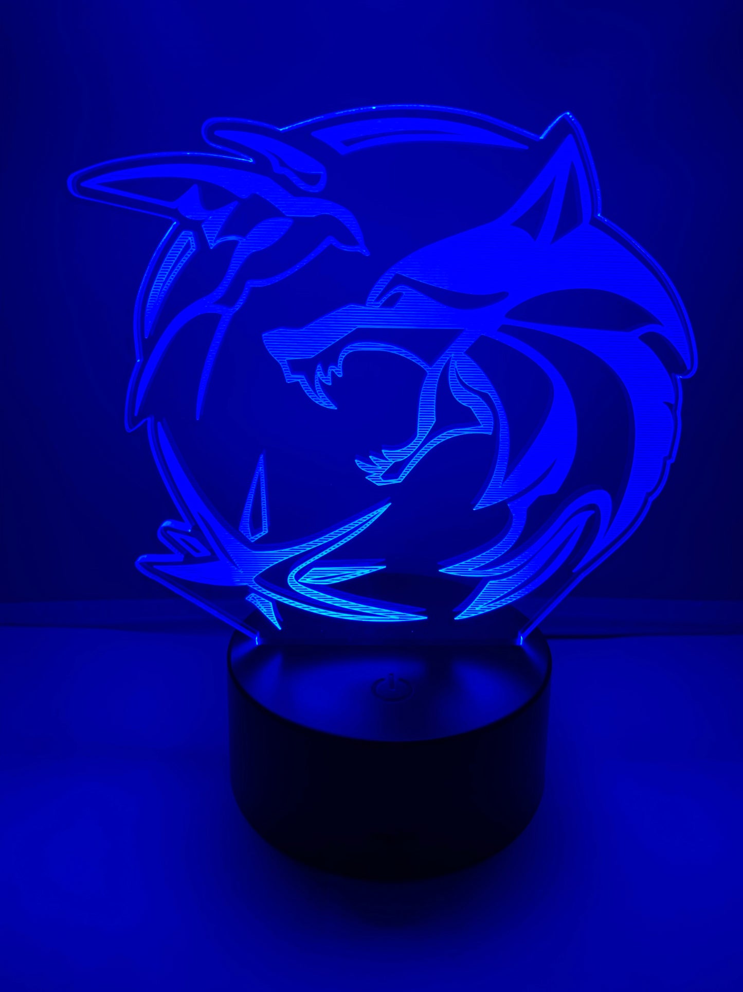 Lampe 3D DEL Logo 3 Symboles The Witcher