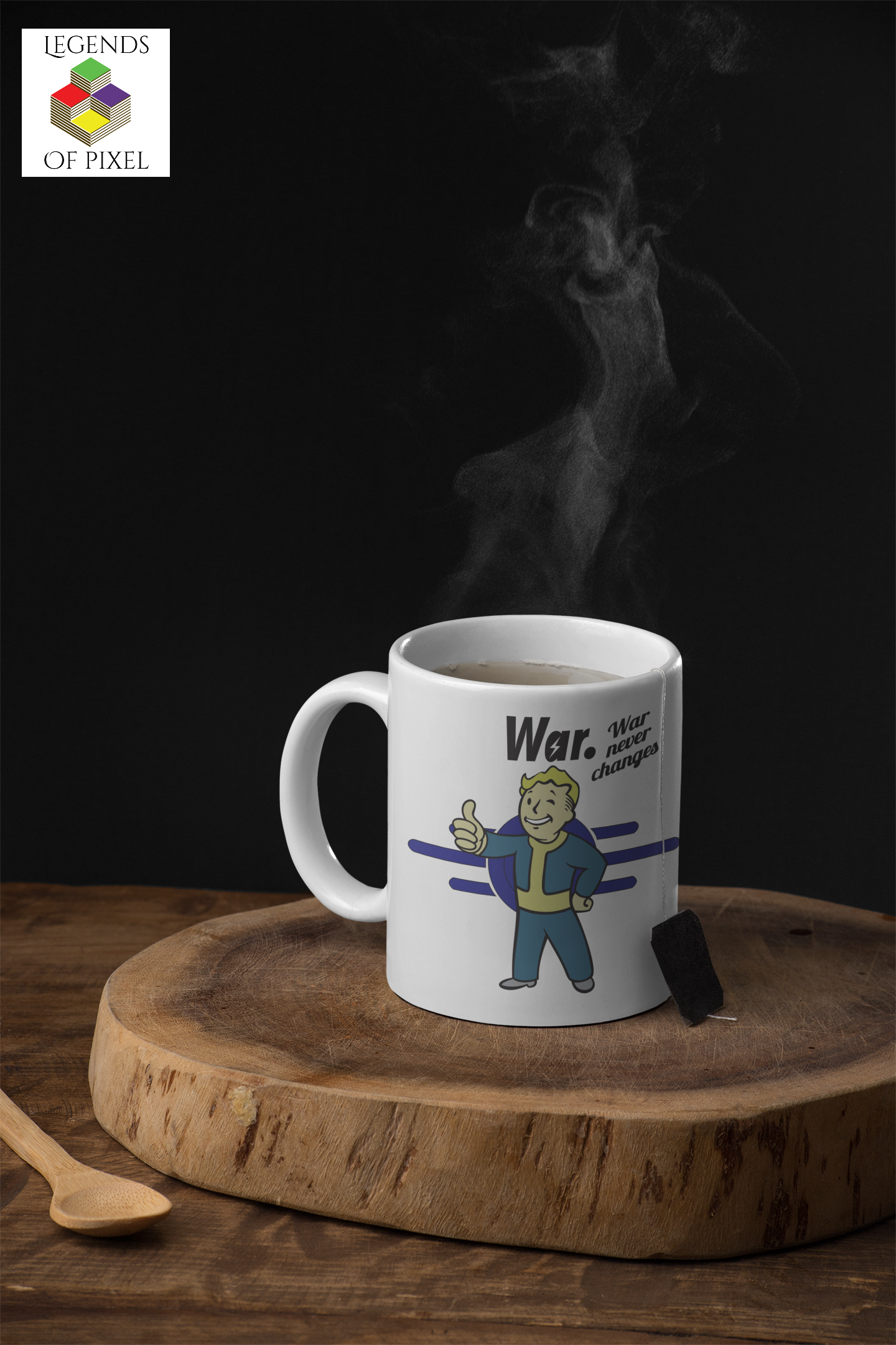 Autocollant pour tasse Fallout Boy War Never Changes