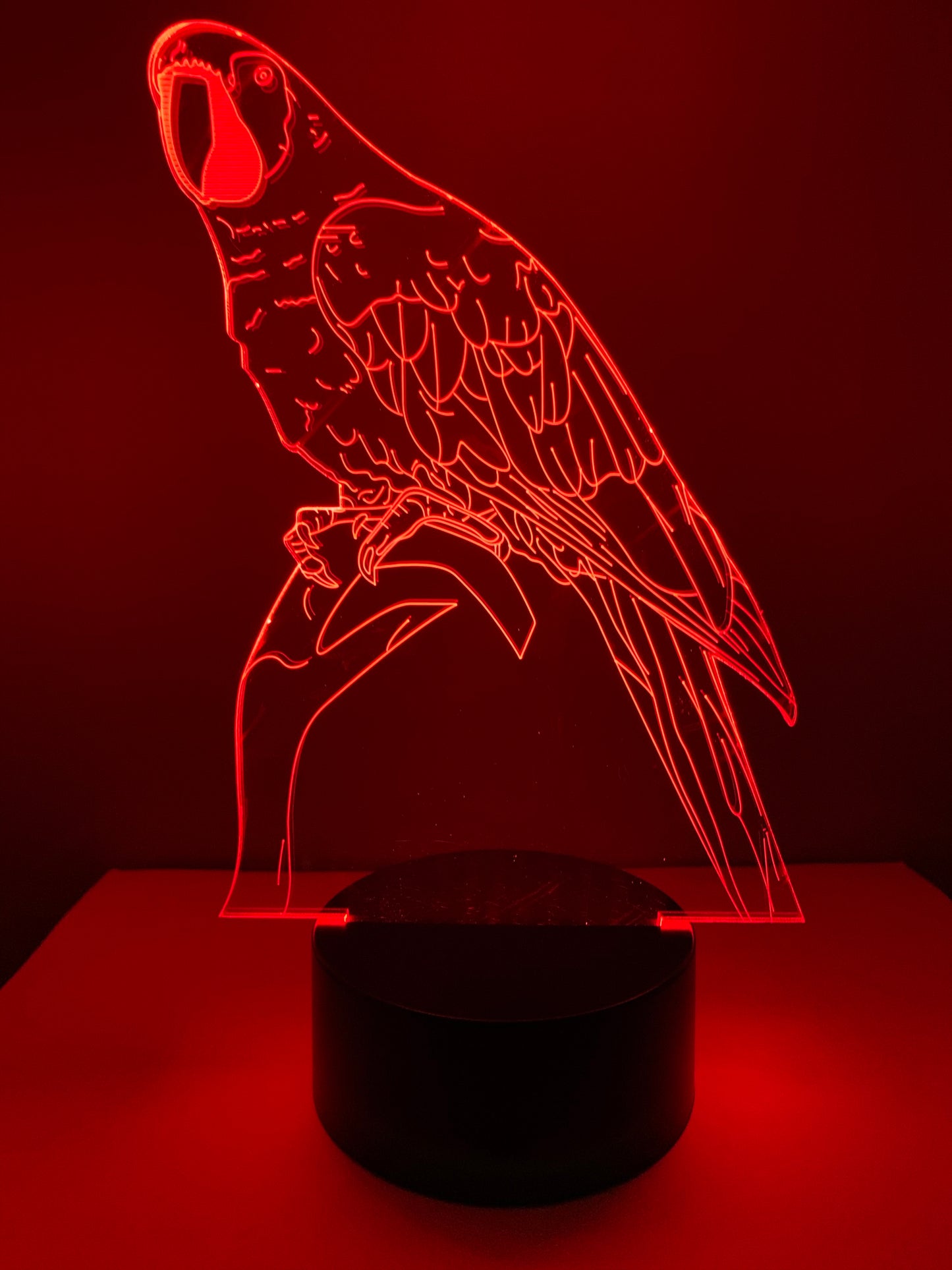 Lampe 3D DEL Perroquet