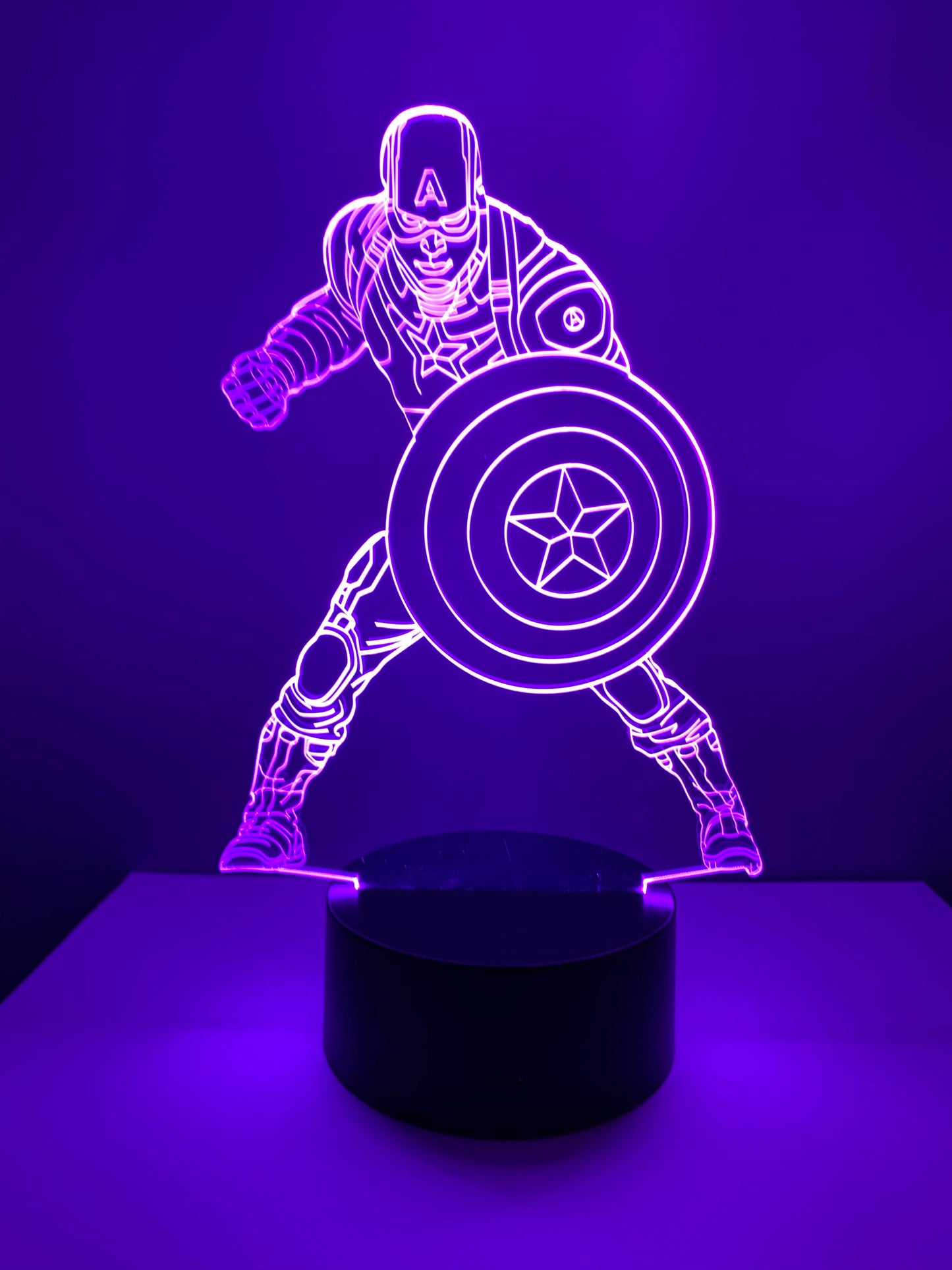 Lampe 3D DEL Captain America