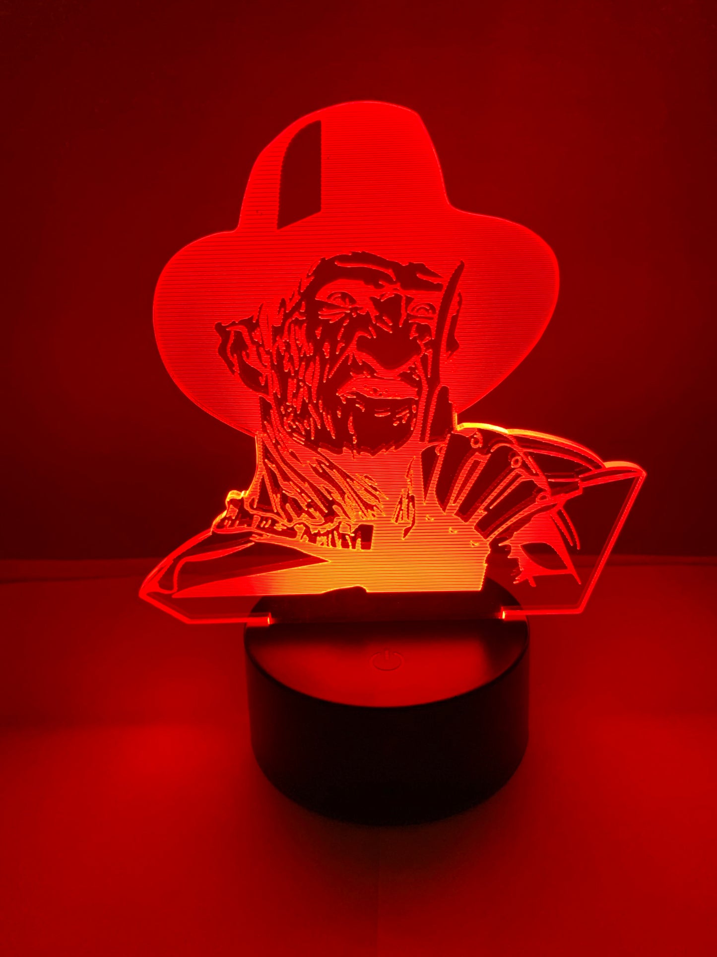 Lampe 3D DEL Freddy Krueger Horreur