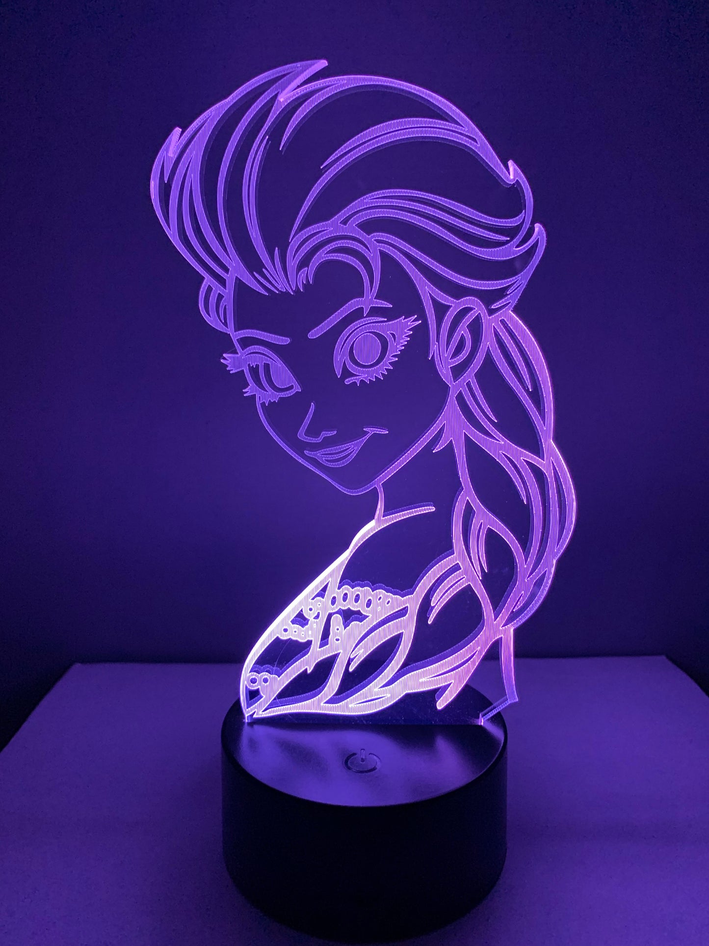 Lampe 3D DEL Elsa La Reine des Neiges Princesse