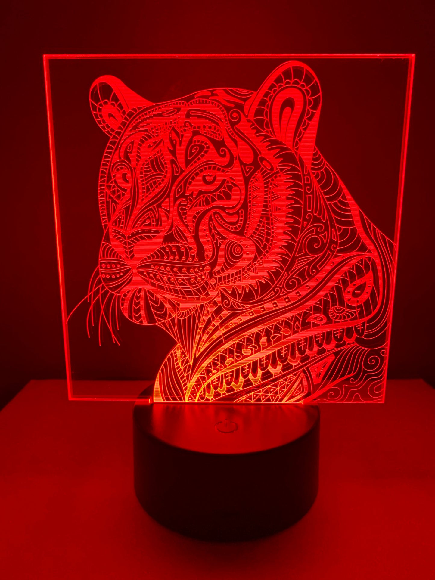 Lampe 3D DEL Tigre (Mosaïque)
