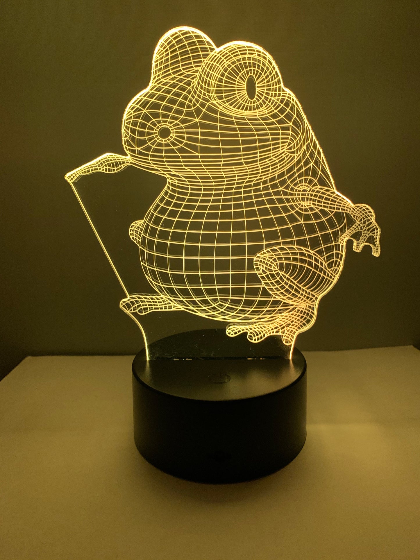 Lampe 3D DEL Grenouille