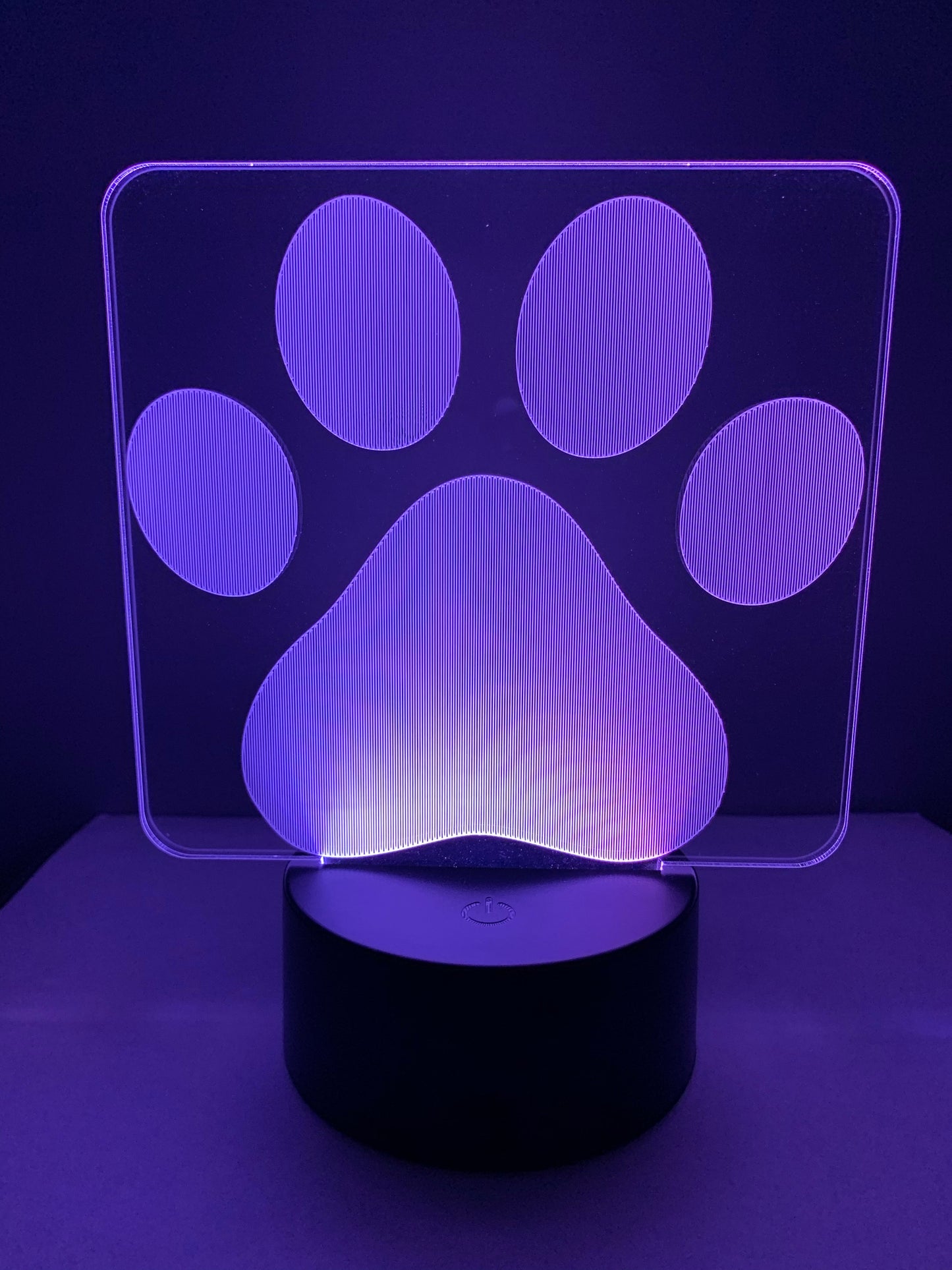 Lampe 3D DEL Patte de chien