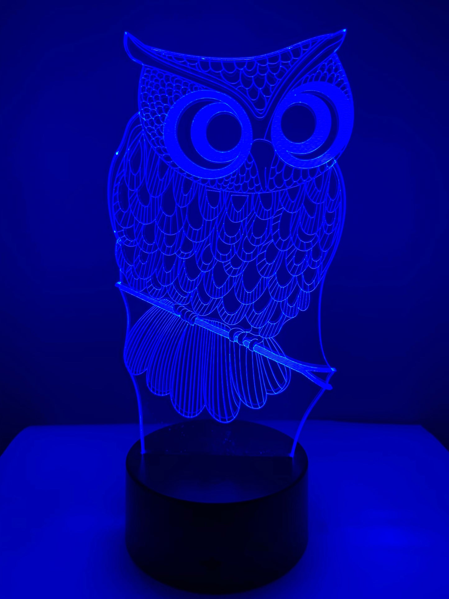 Lampe 3D DEL Hiboux