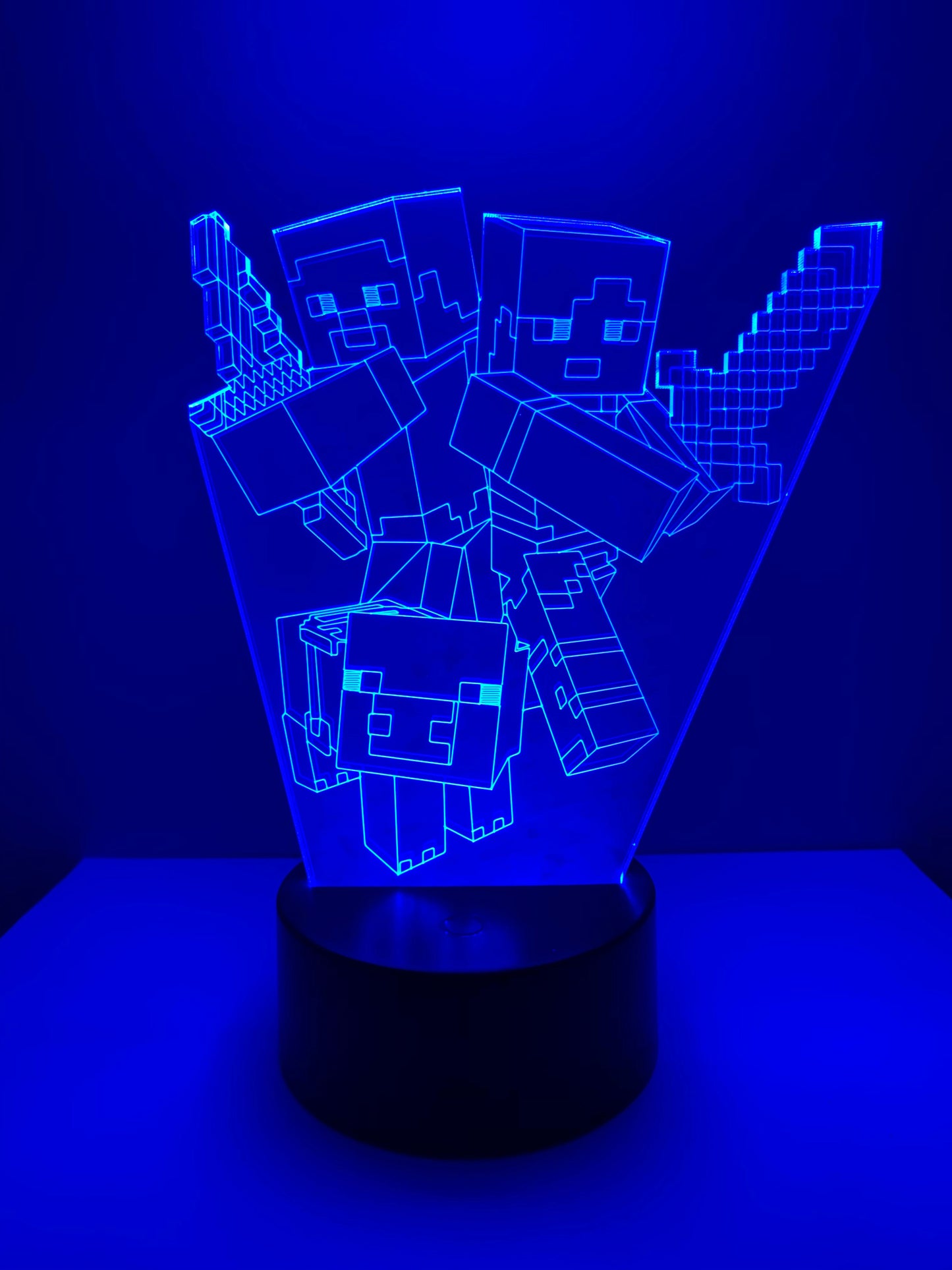 Lampe 3D DEL Personnages Minecraft