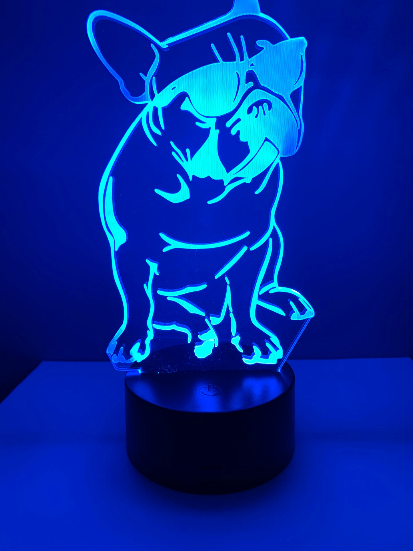 Lampe 3D DEL Chien avec lunettes