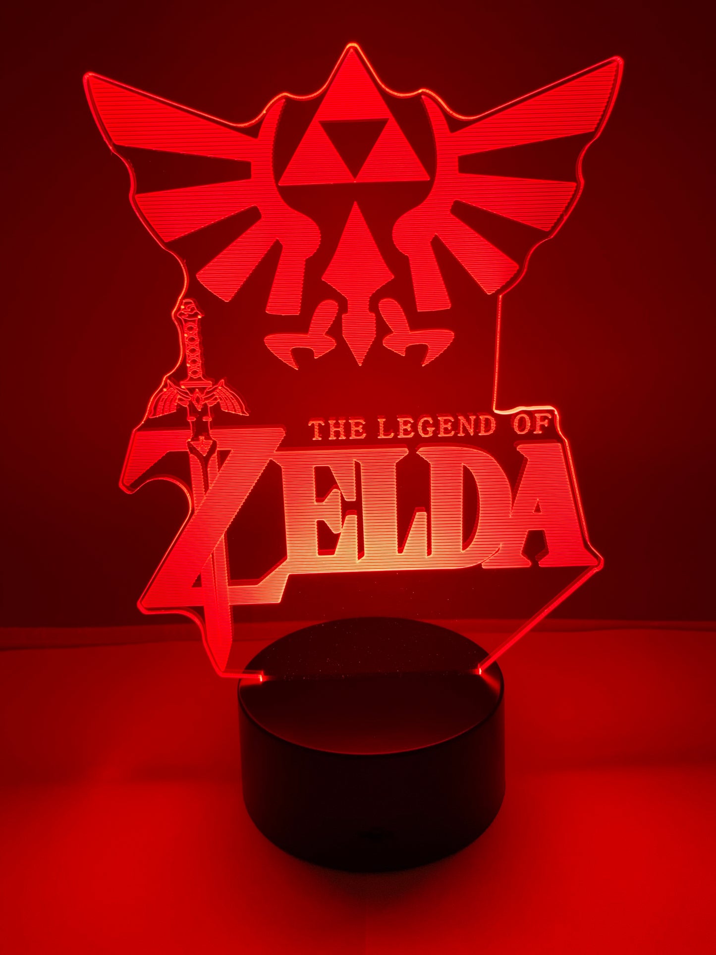Lampe 3D DEL The Legend Of Zelda et Hylian Crest