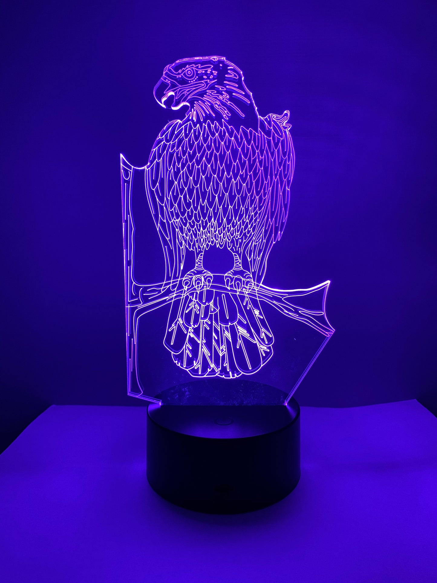 Lampe 3D DEL Aigle perché
