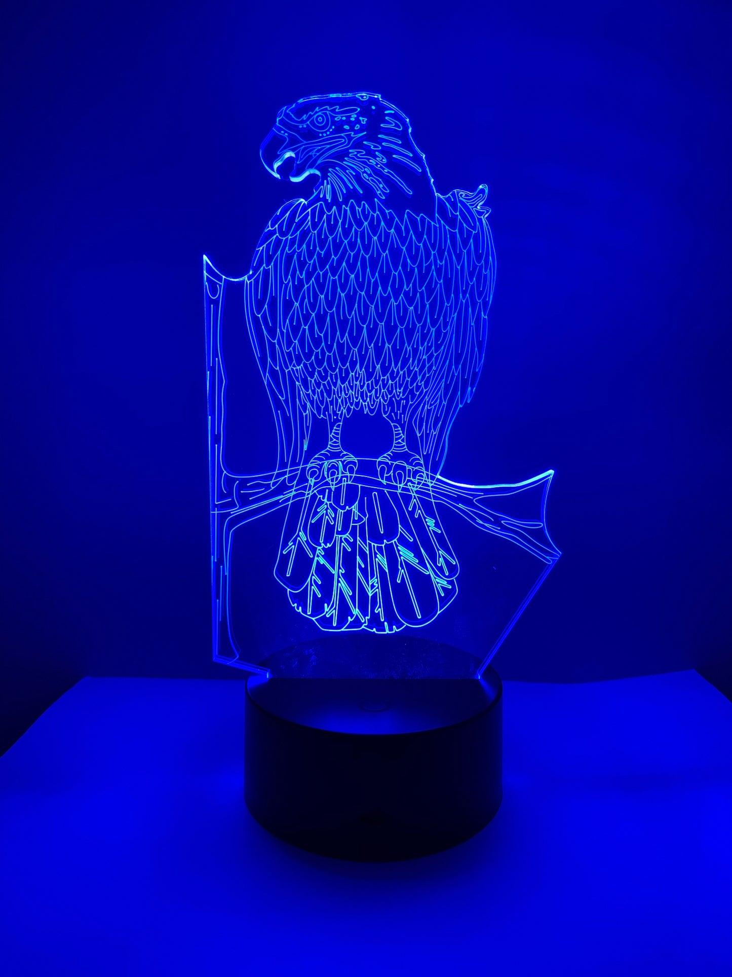 Lampe 3D DEL Aigle perché