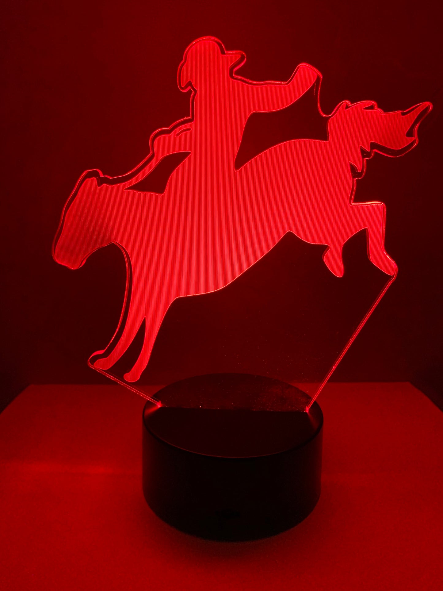 Lampe 3D DEL Cheval Rodéo