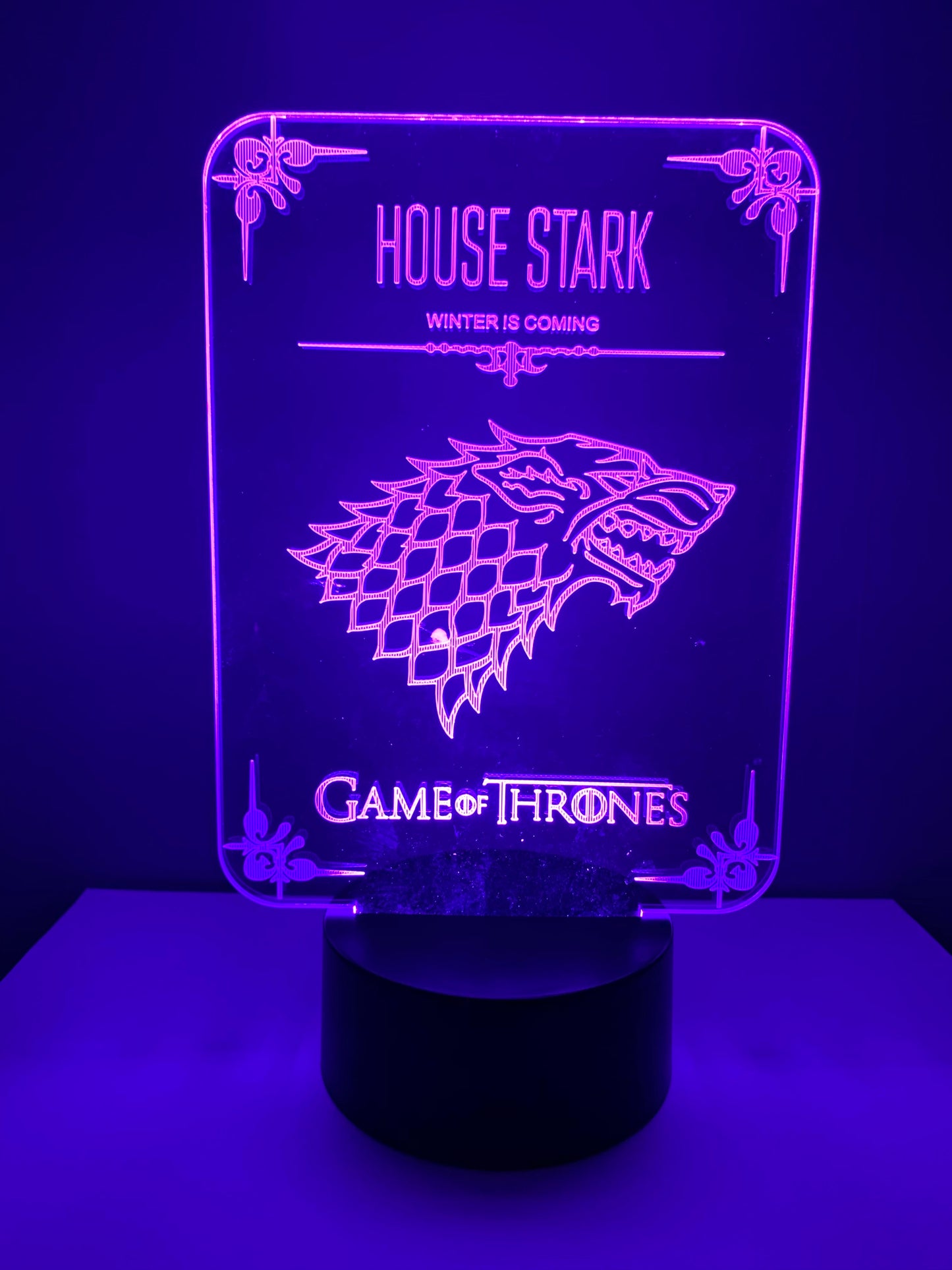 Lampe 3D DEL Game of thrones House Stark