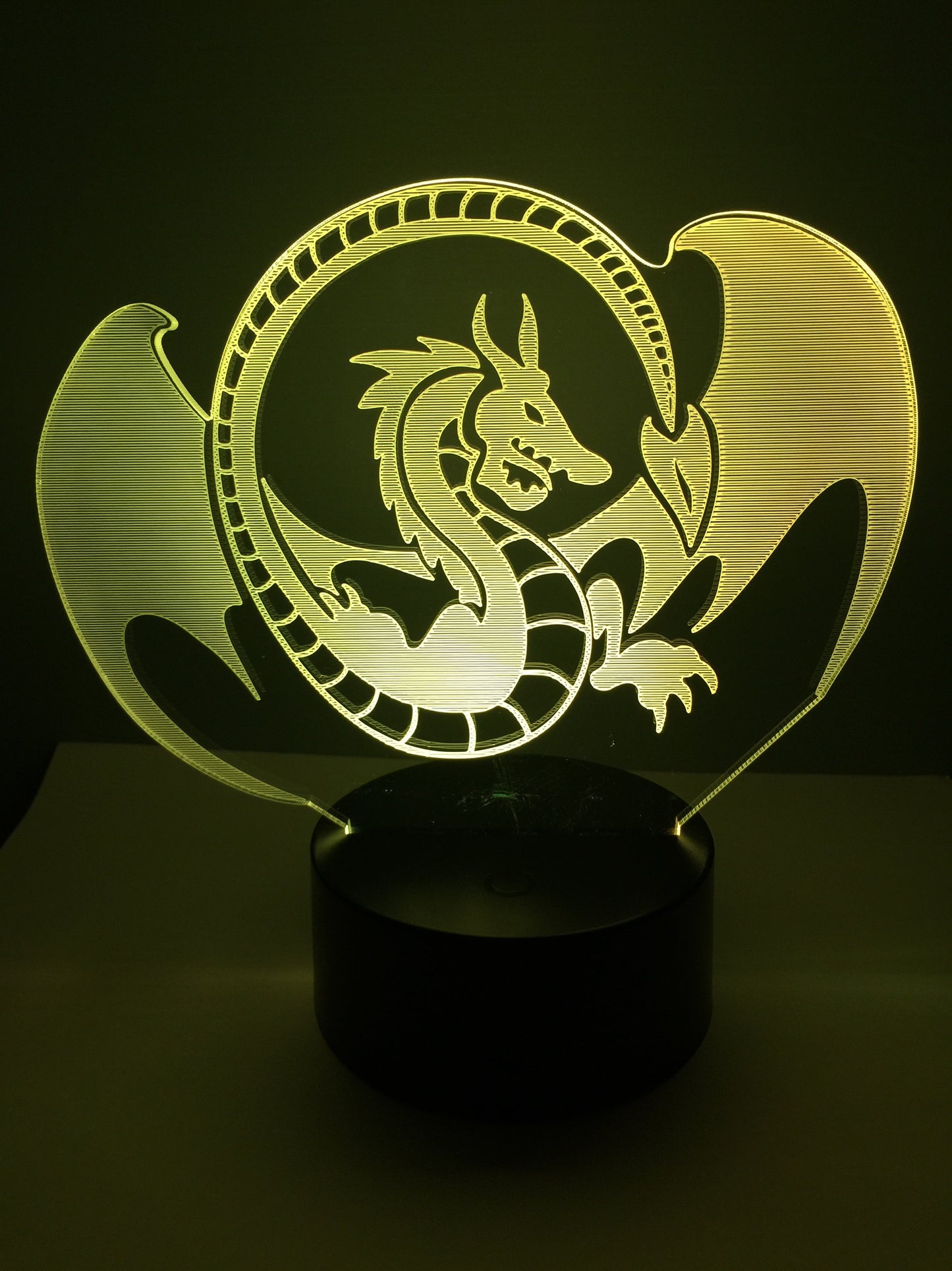 Lampe 3D DEL Logo Dragon