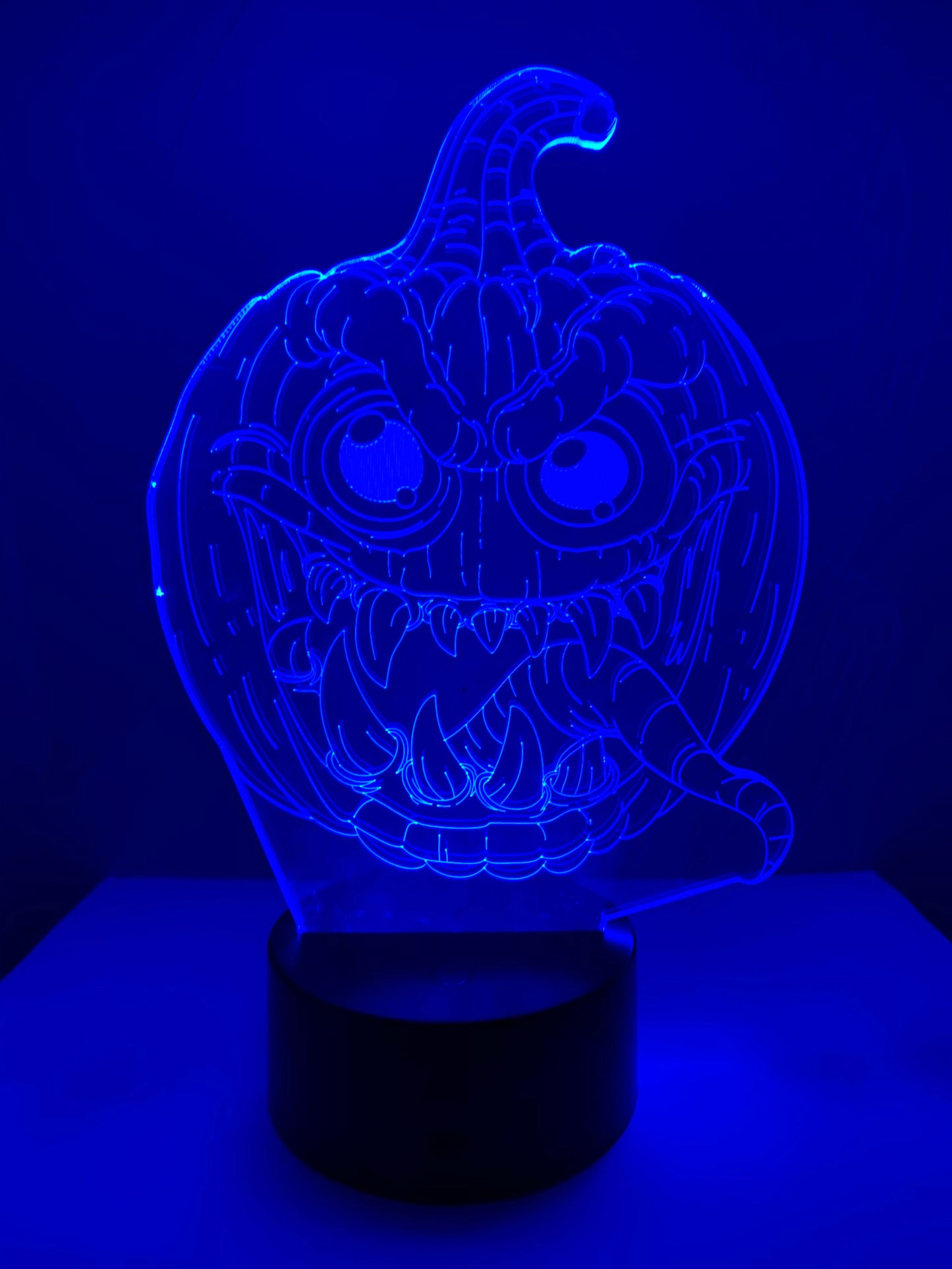 Lampe 3D DEL Citrouille Maléfique Halloween