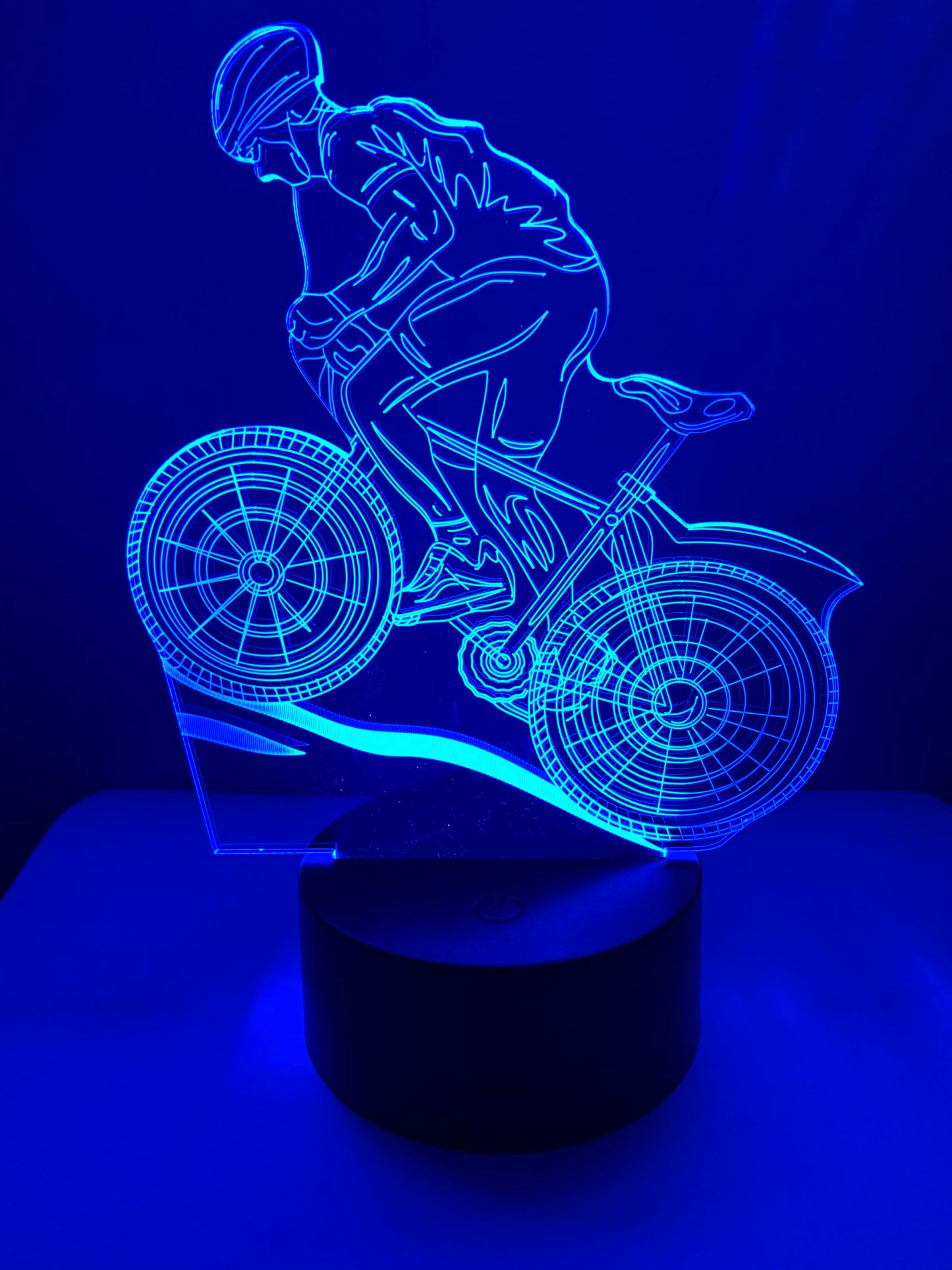 Lampe 3D DEL Cycliste Vélo - Bicyclette