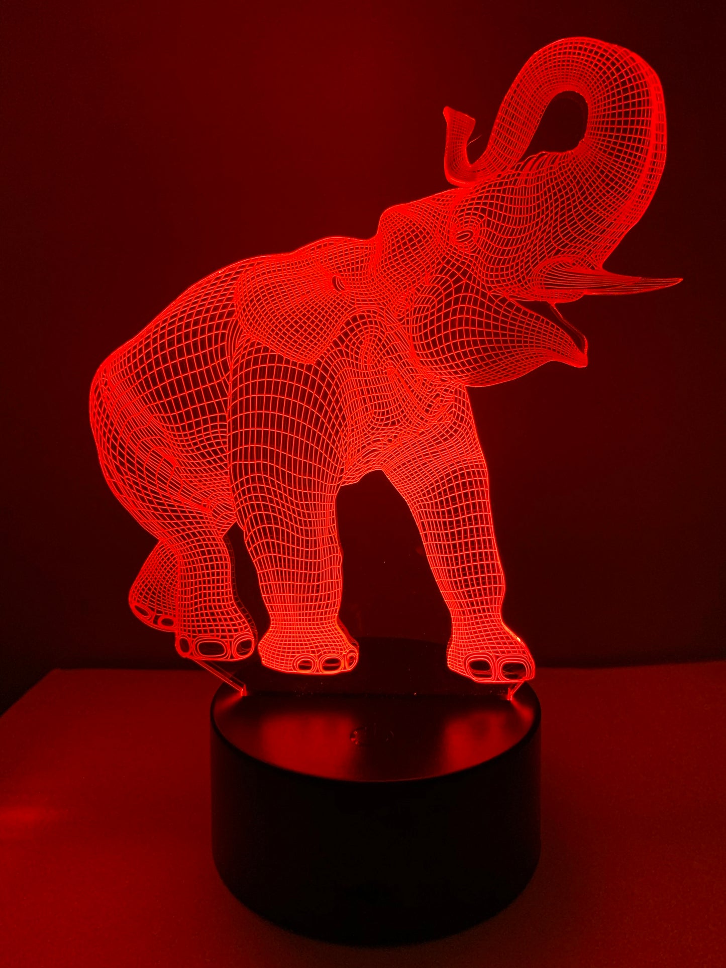 Lampe 3D DEL Éléphant