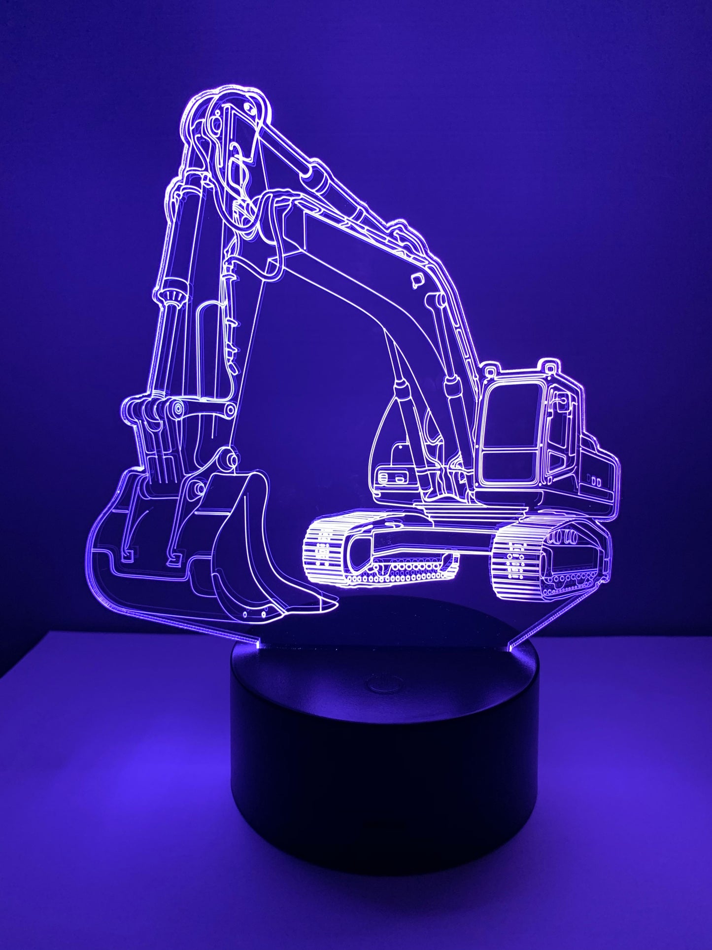 Lampe 3D DEL Pelle Mécanique