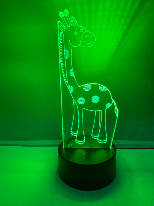 Lampe 3D DEL Petite Giraffe