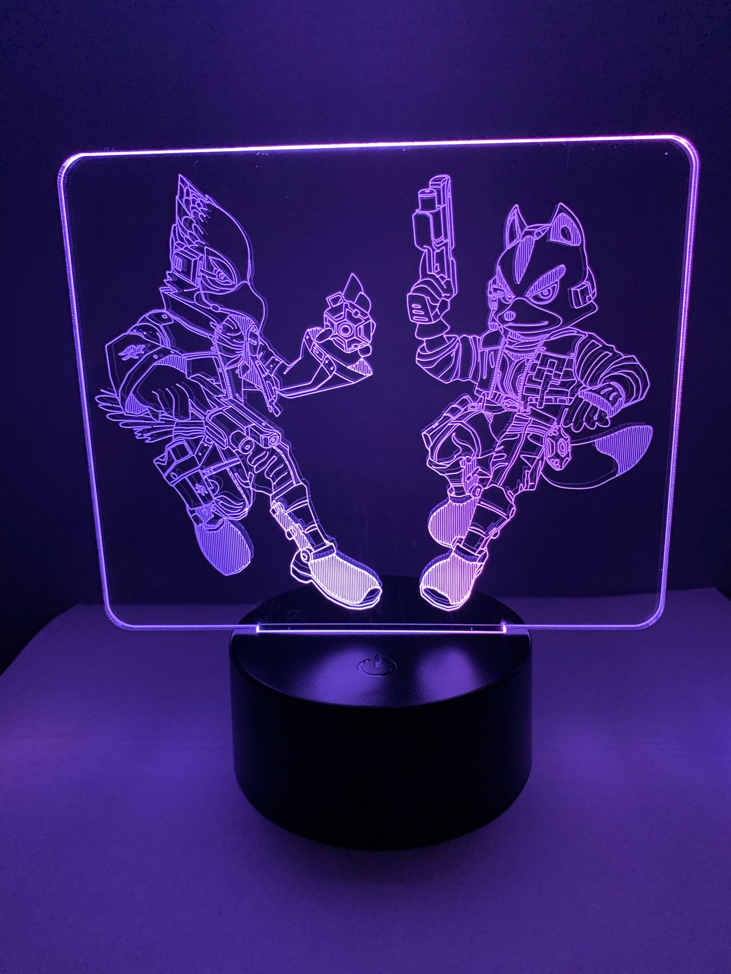 Lampe 3D DEL Fox et Falco Star Fox (Starfox)