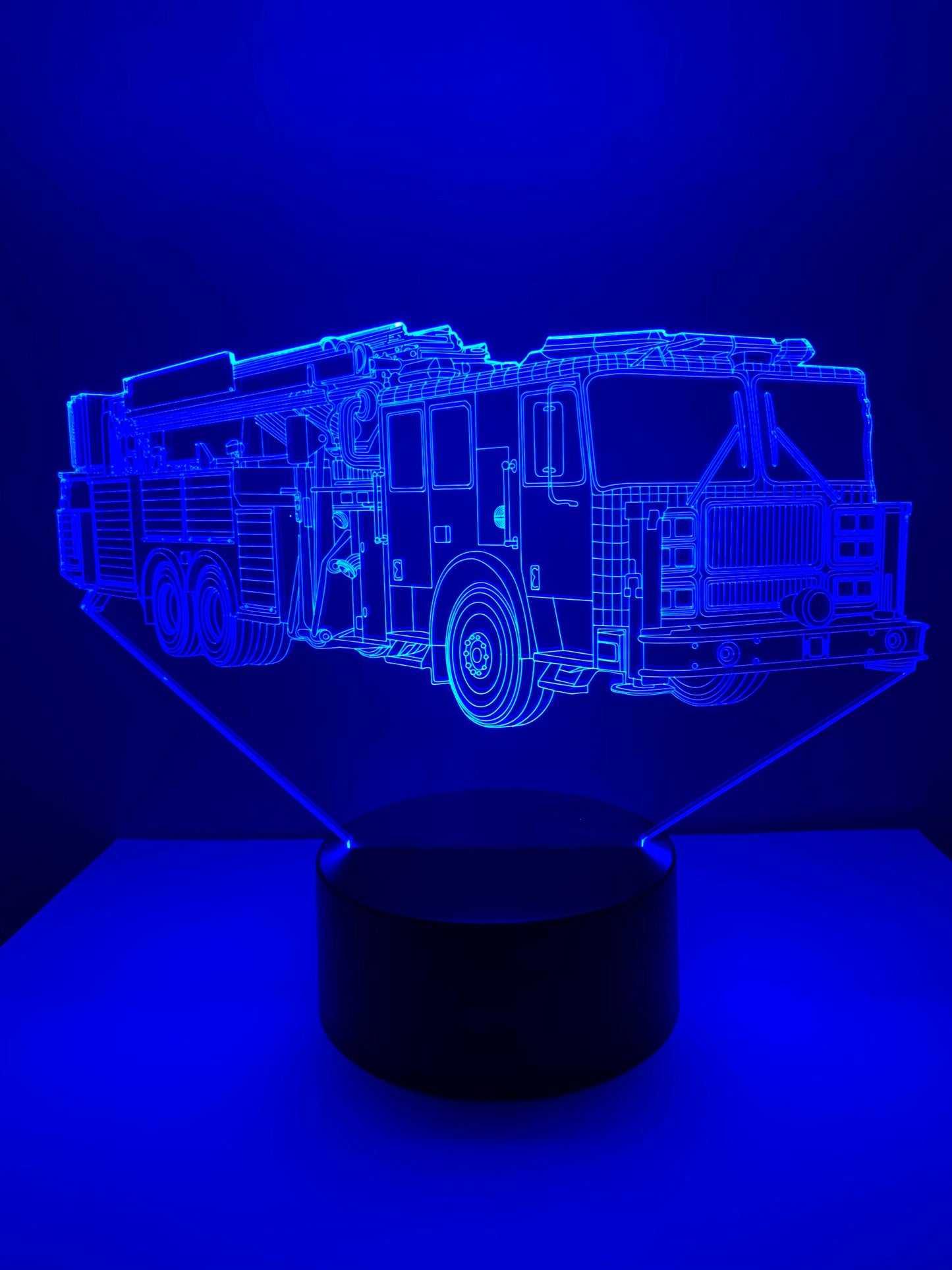Lampe 3D DEL Camion de pompier