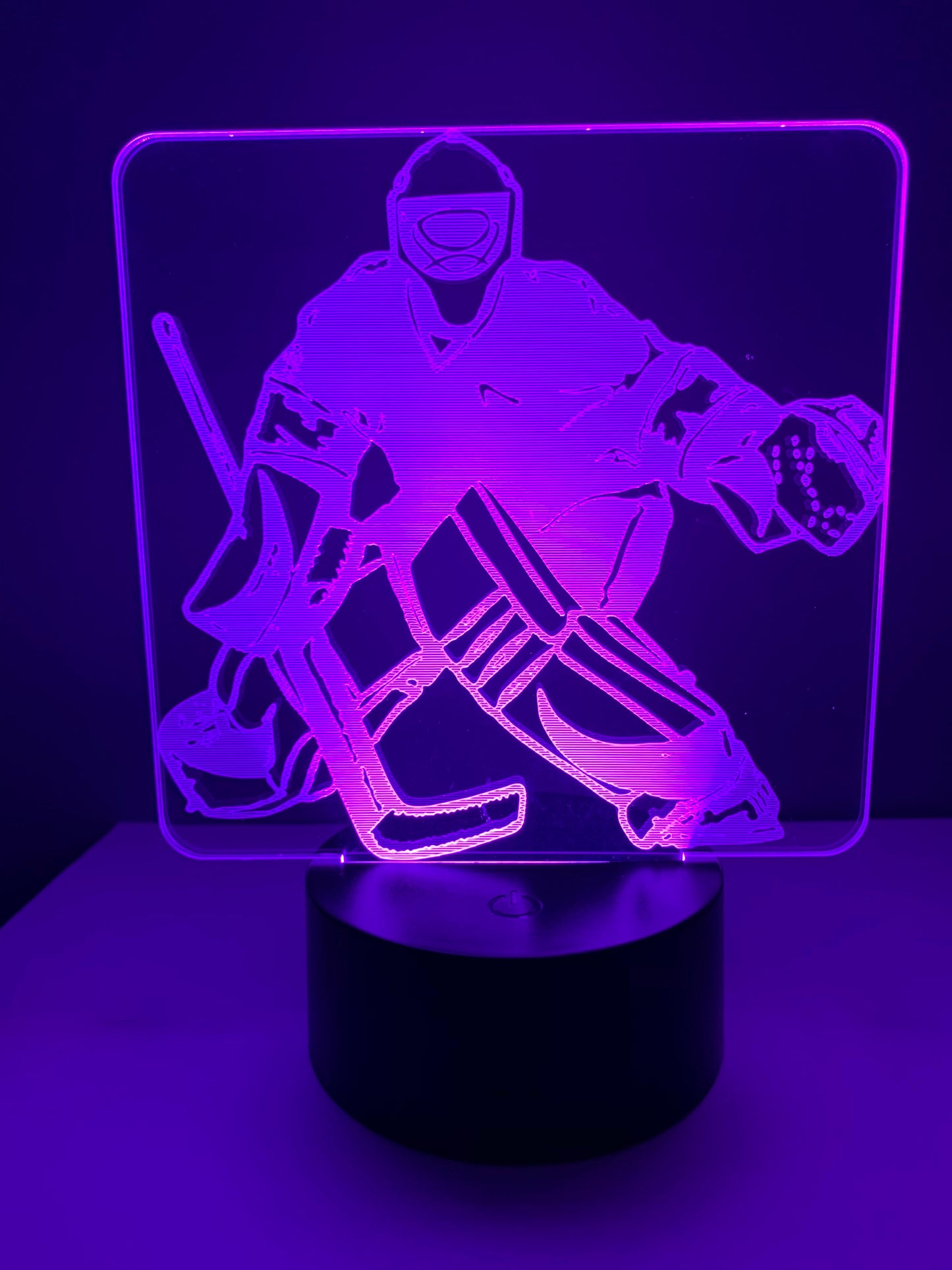 Lampe 3D DEL Hockey Gardien de but