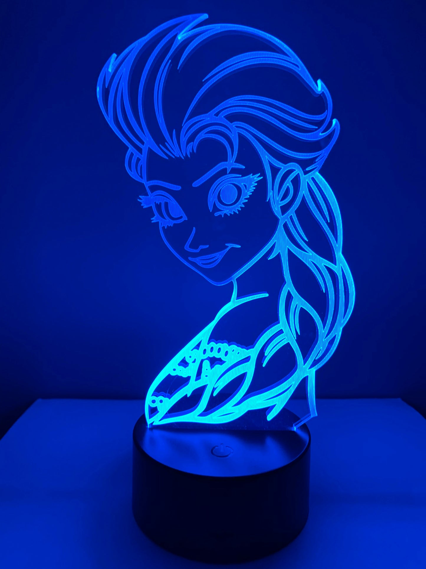 Lampe 3D DEL Elsa La Reine des Neiges Princesse