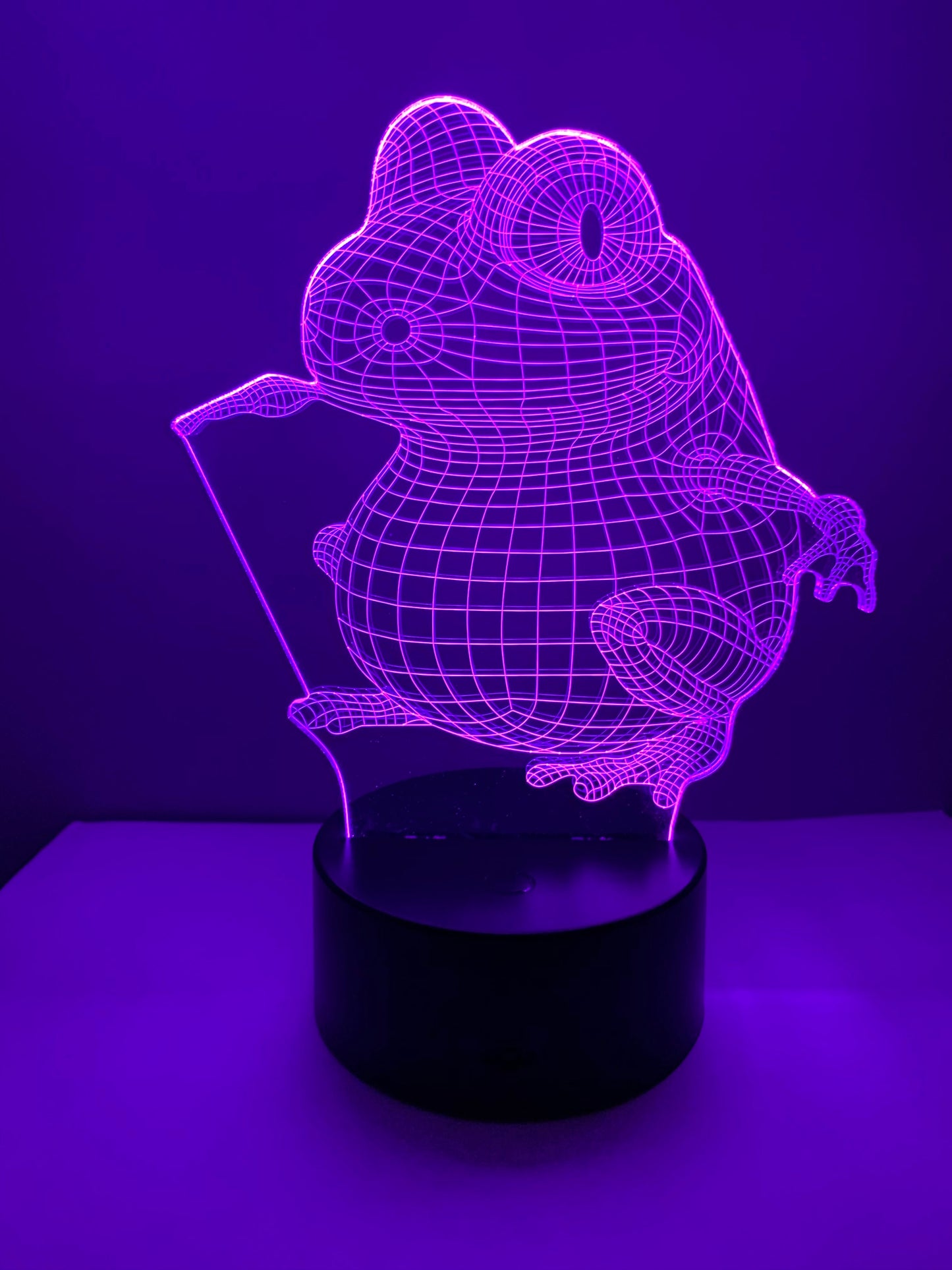 Lampe 3D DEL Grenouille