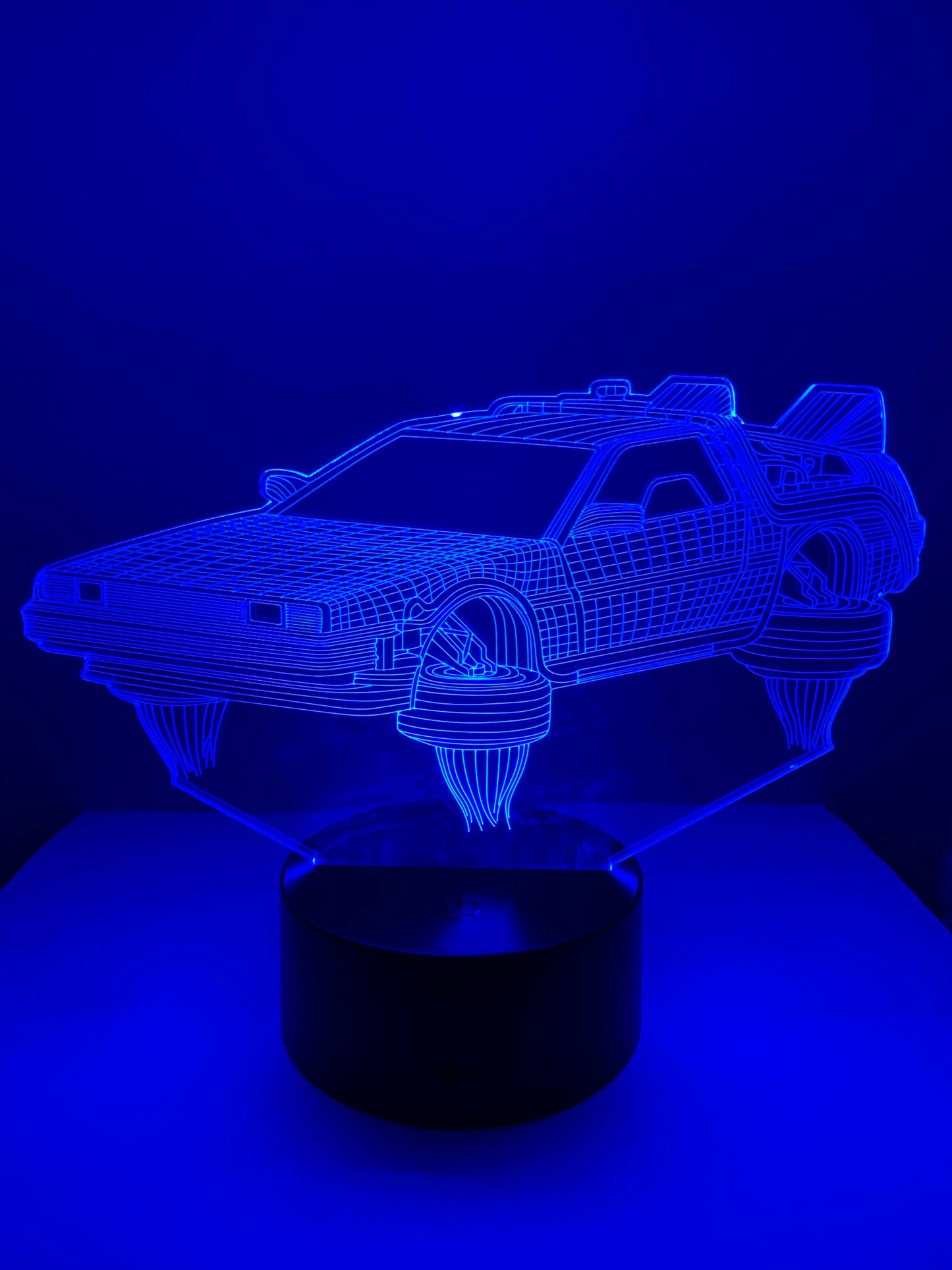 Lampe 3D DEL Auto DeLorean Retour Vers Le Futur