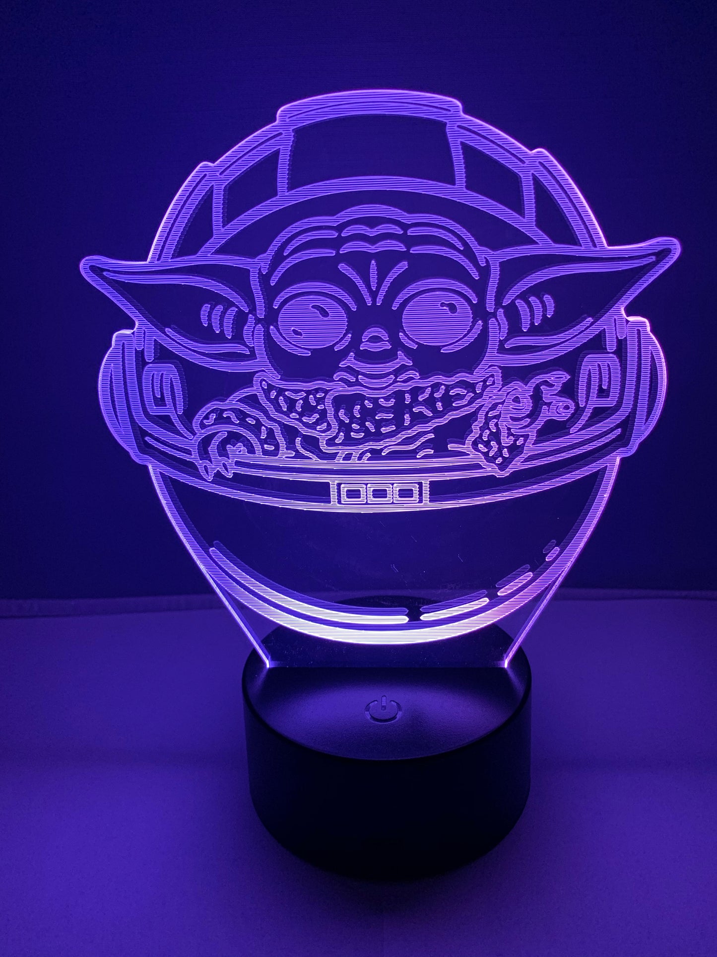 Lampe 3D DEL Grogu Bébé Yoda Vaisseau Star Wars