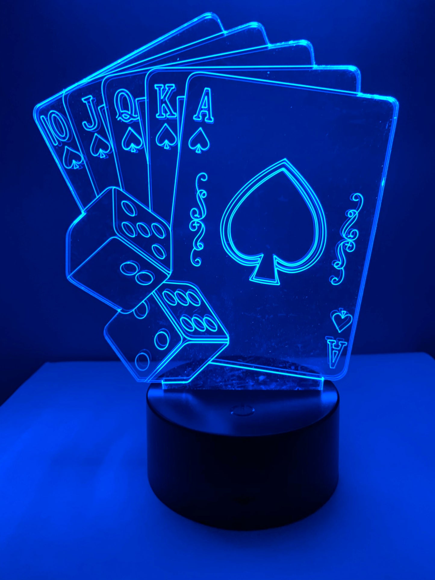 Lampe 3D DEL Jeux de cartes