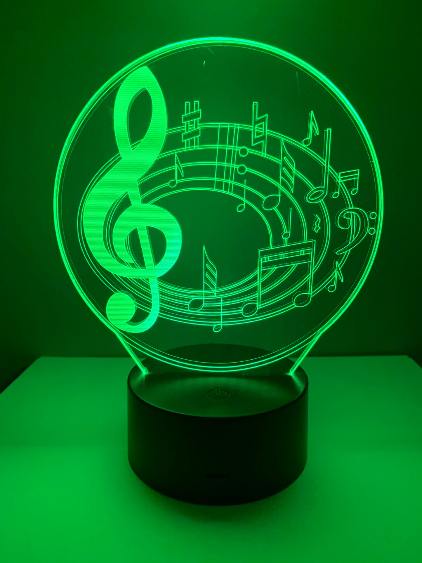 Lampe 3D DEL Notes de musique