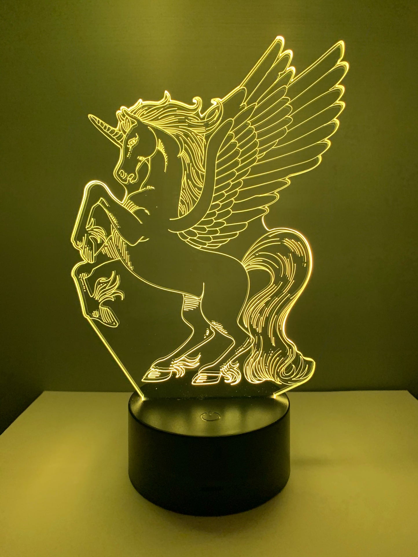 Lampe 3D DEL Licorne