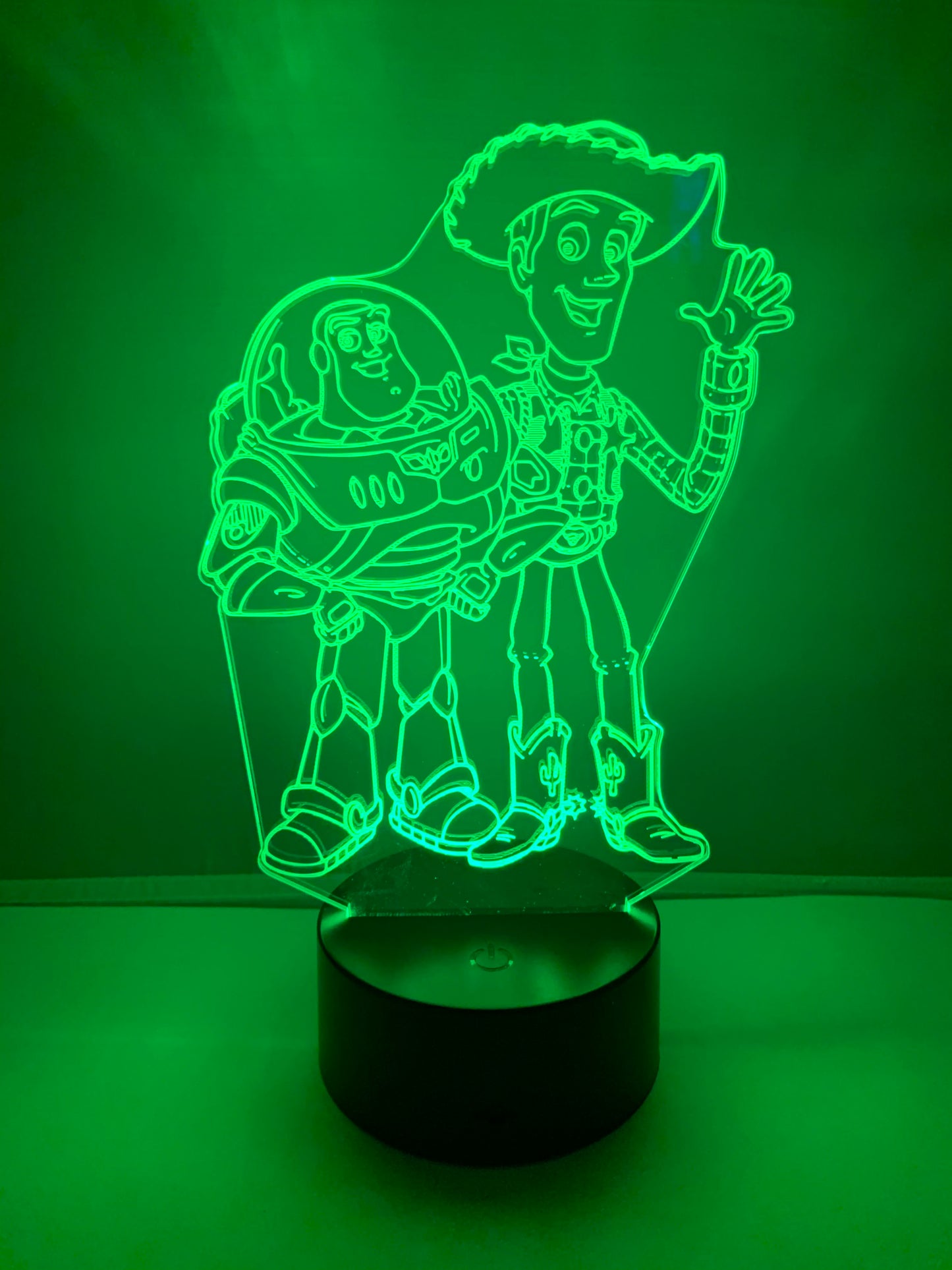Lampe 3D DEL Woody et Buzz Histoire de jouets